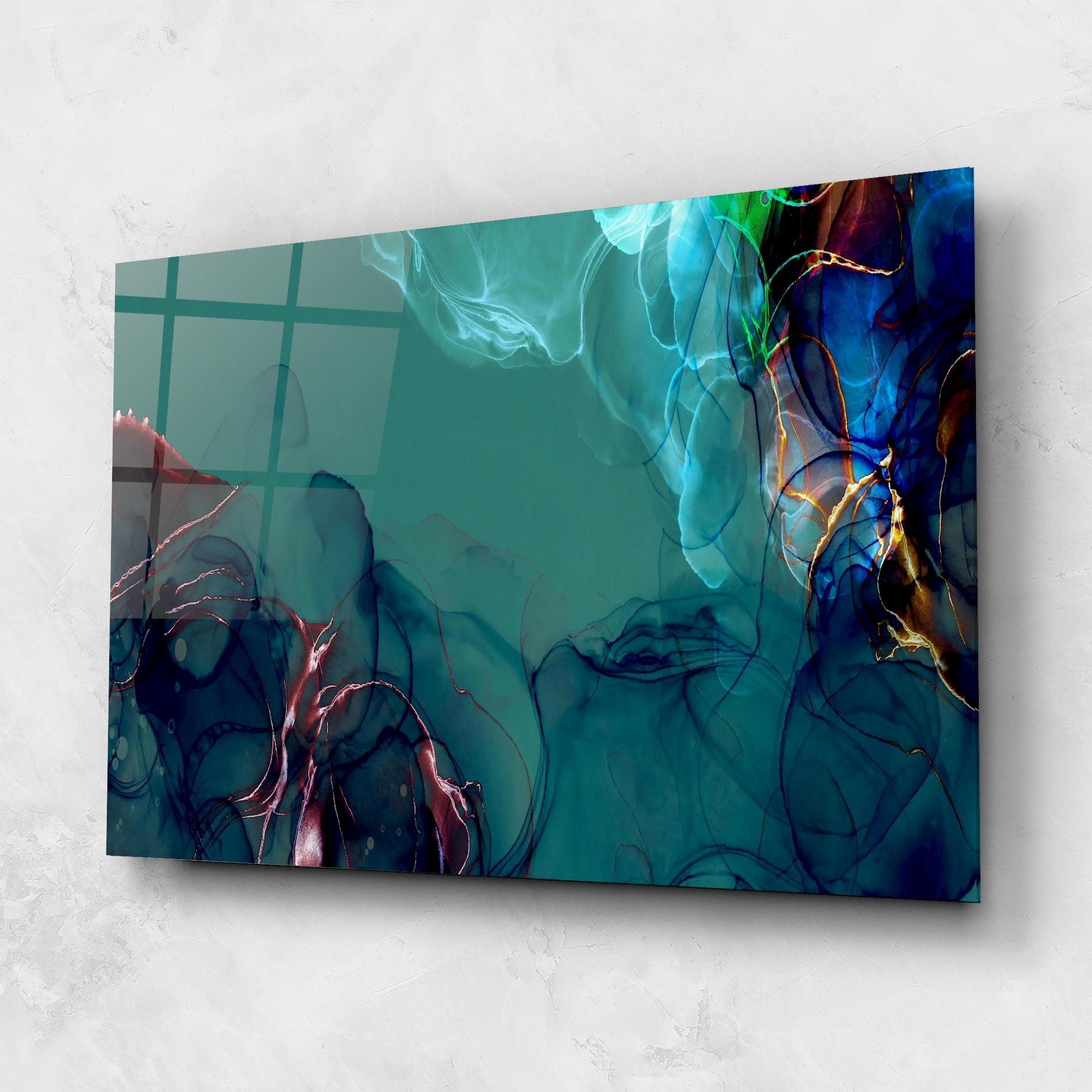 Tablou Sticla Darkish Abstract mockup 1