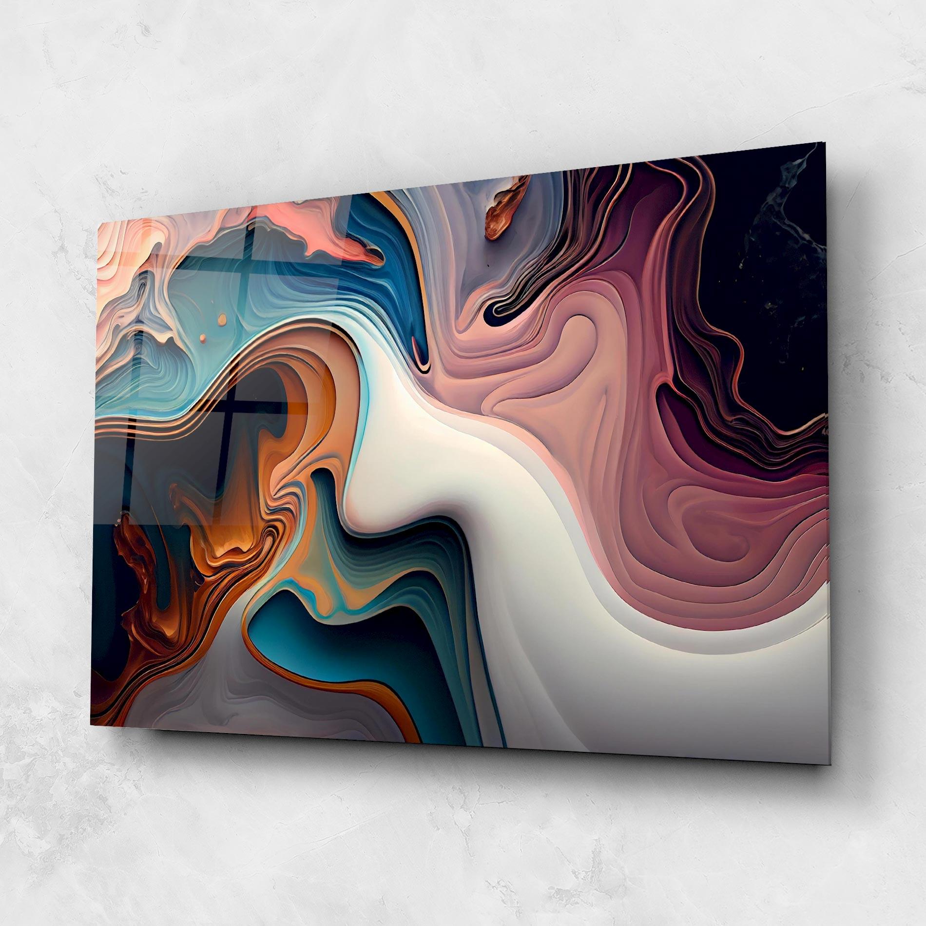 Tablou Sticla Mixed Colors Marble mockup 1