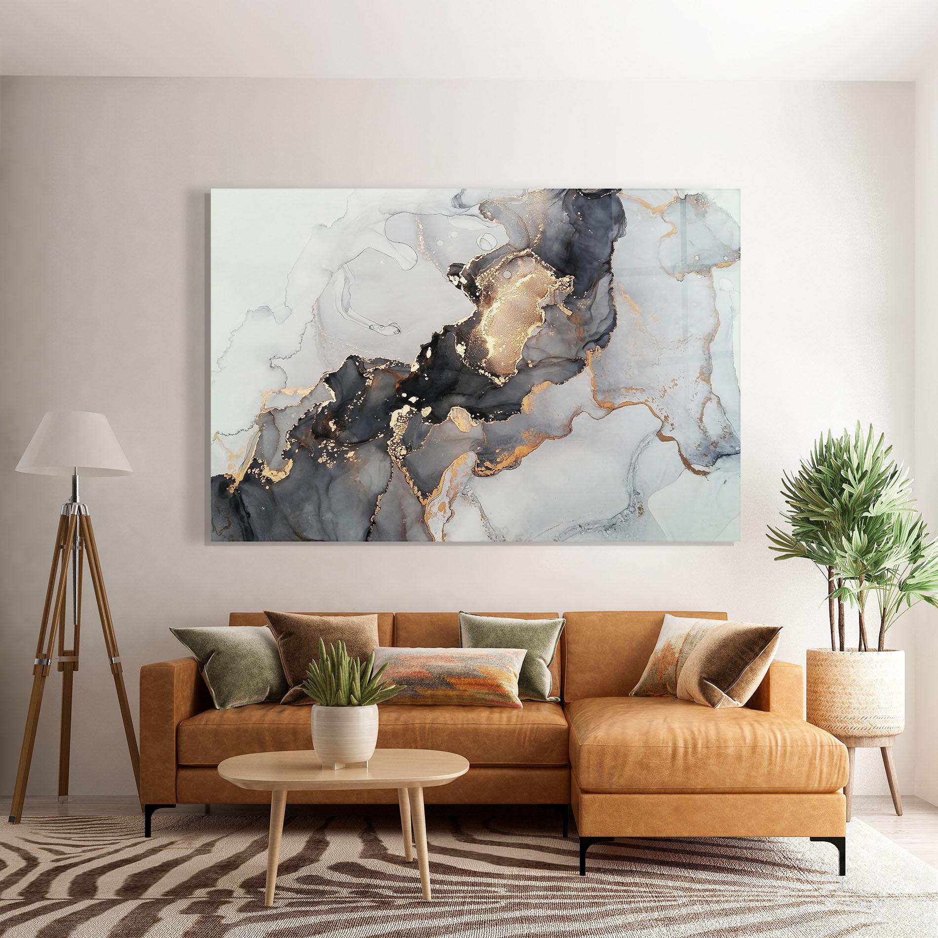 Tablou Sticla Marble Shades mockup 7