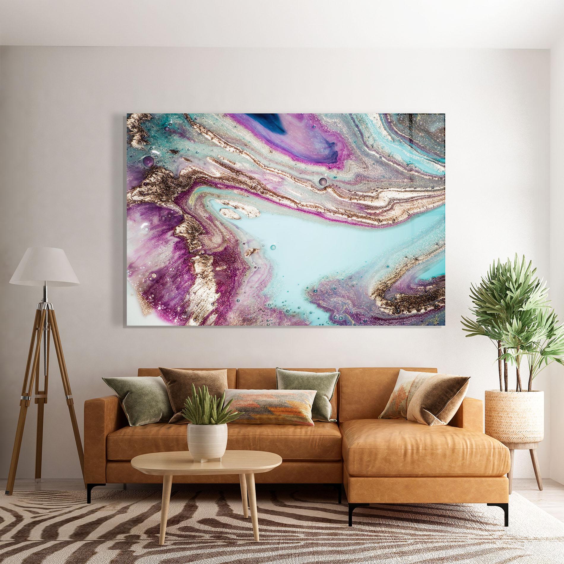 Tablou Sticla Pink Marble Shades mockup 7