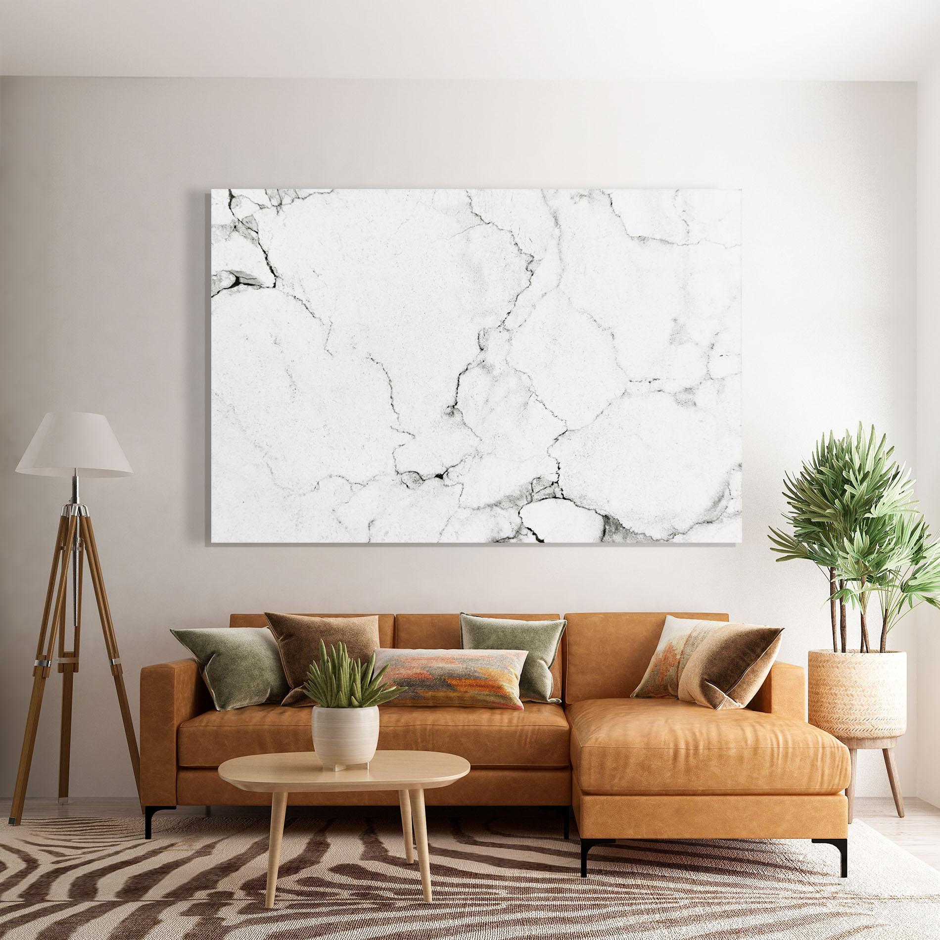 Tablou Sticla White Marble Grey mockup 7