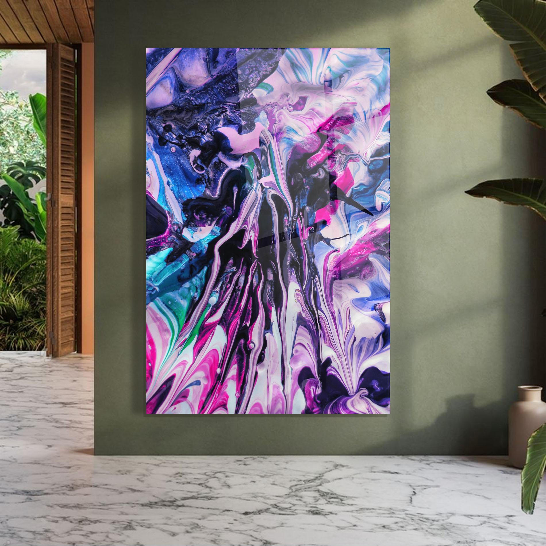 Tablou Sticla Abstract Rose Colours mockup 7