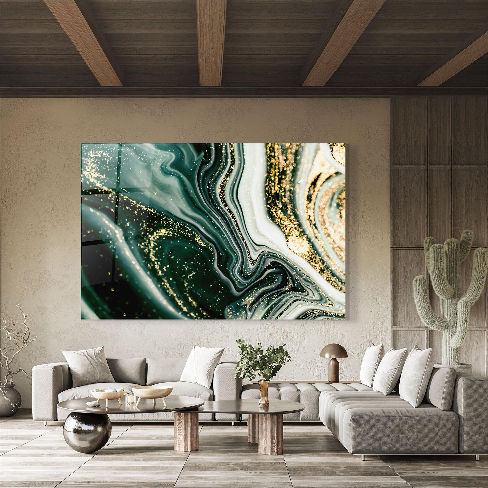 Tablou Sticla Abstract Shades mockup 8