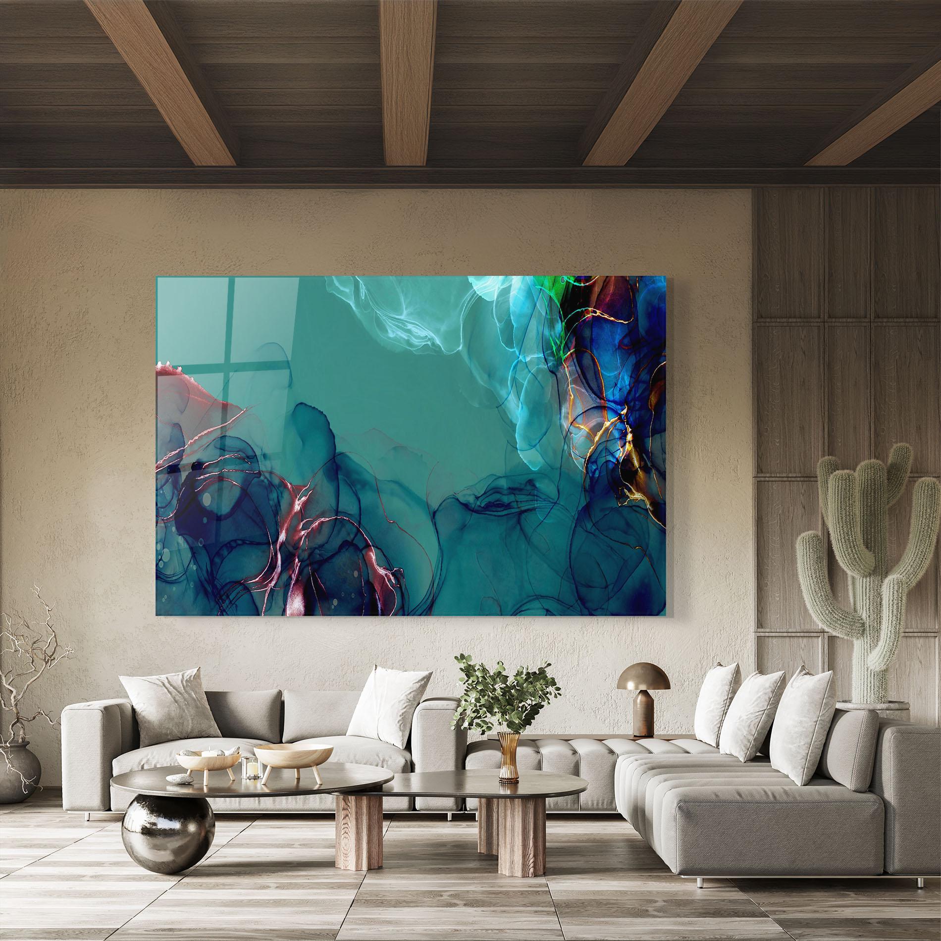 Tablou Sticla Darkish Abstract mockup 8