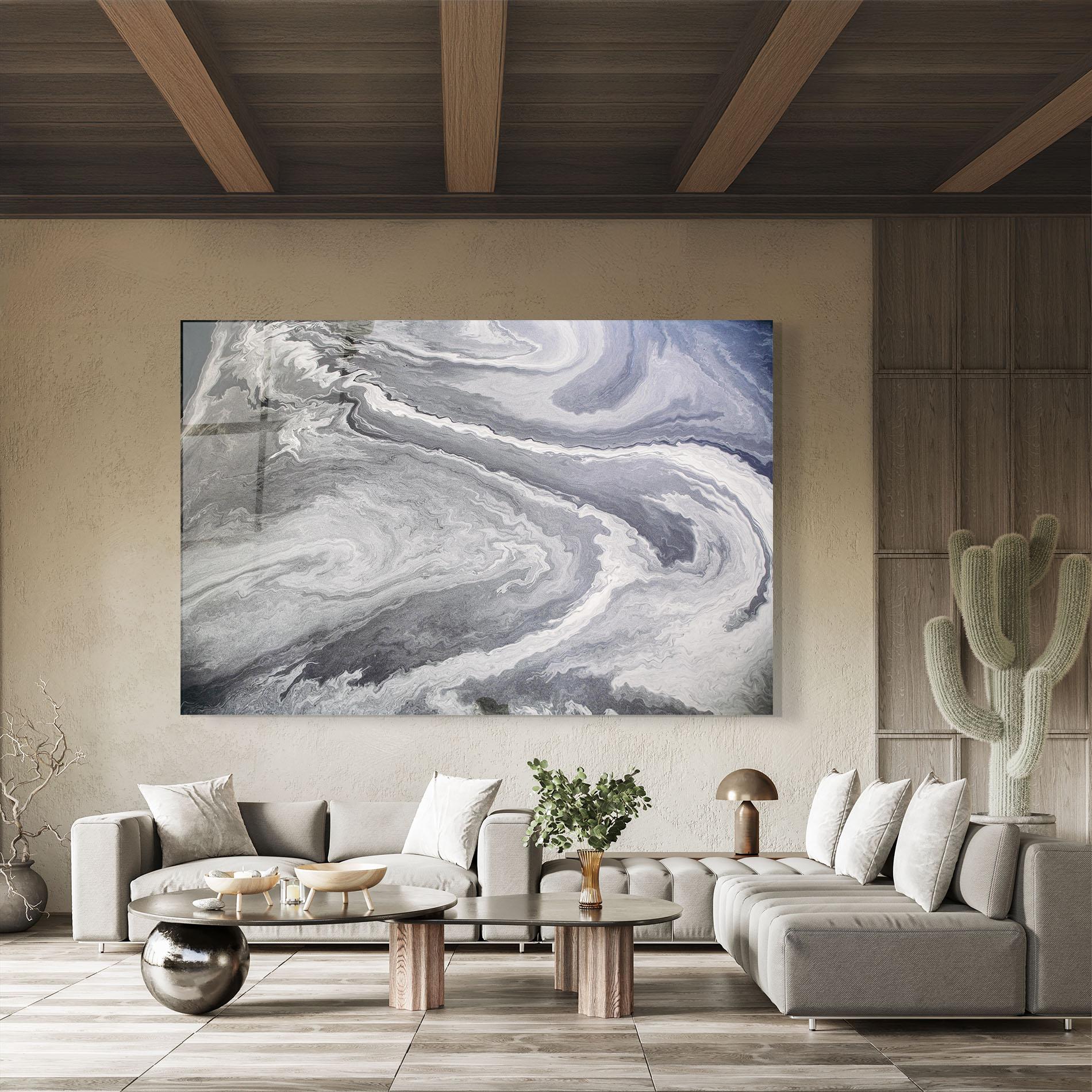 Tablou Sticla Grey Liquid Marble mockup 8