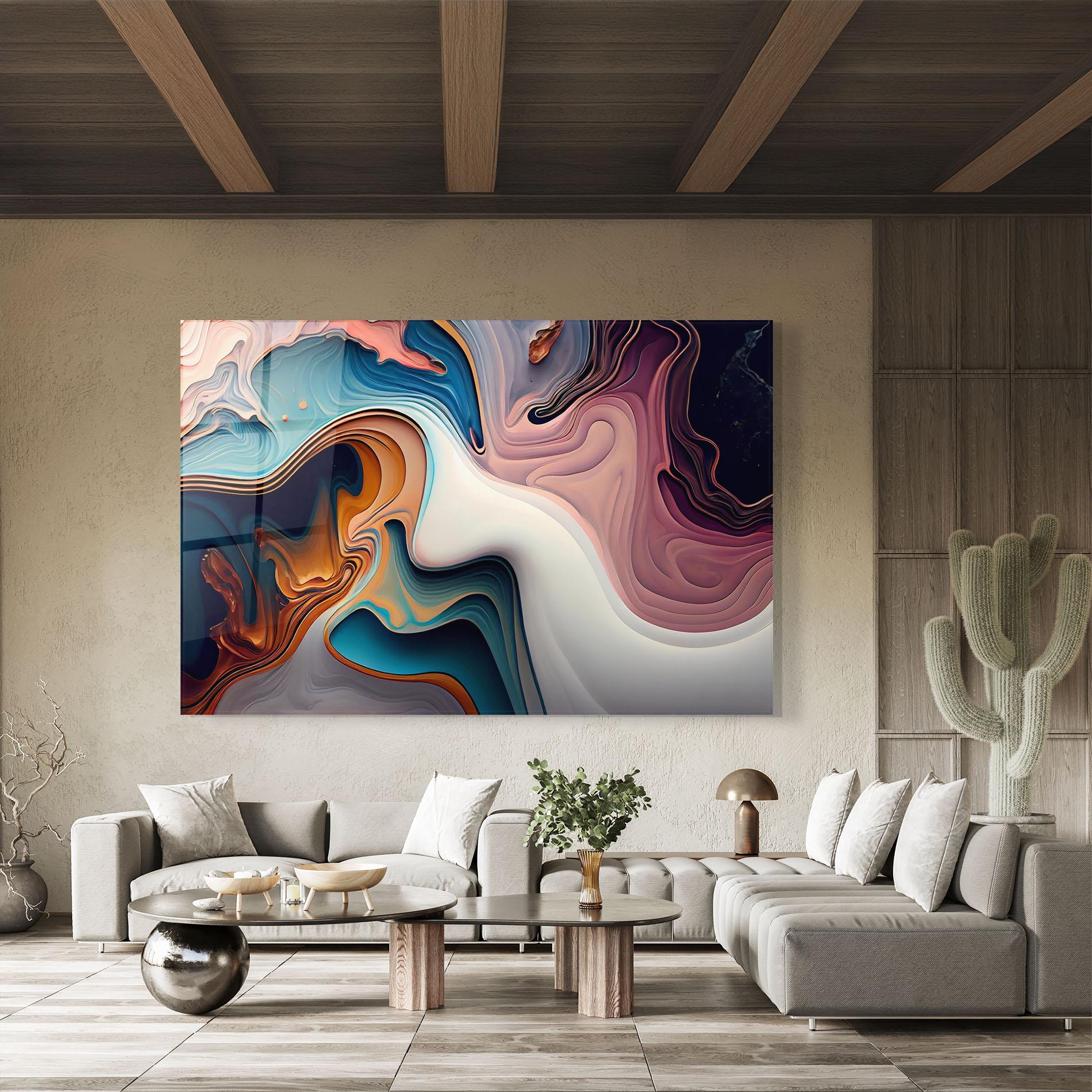 Tablou Sticla Mixed Colors Marble mockup 8