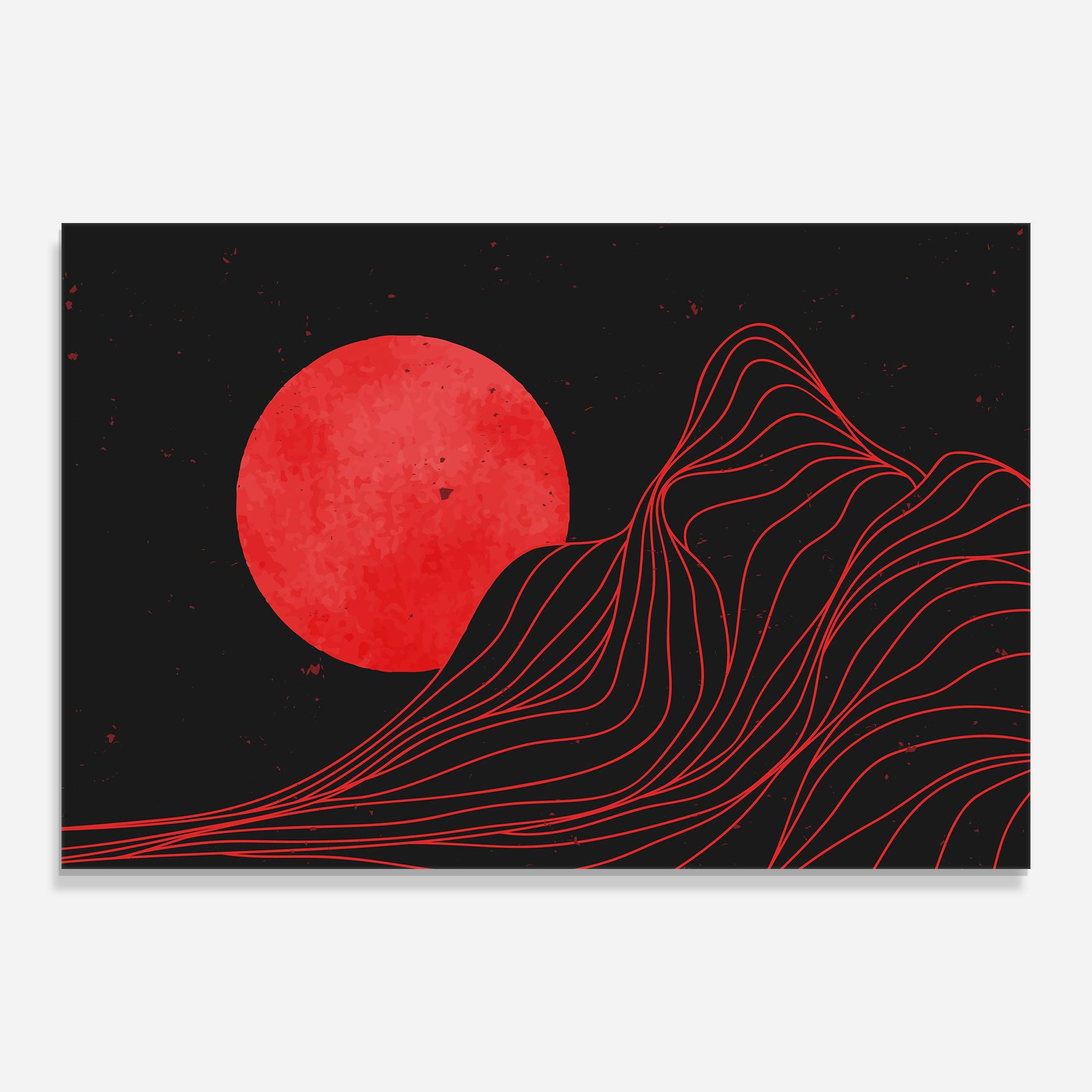 Tablou Sticla Bloody Moon mockup 0