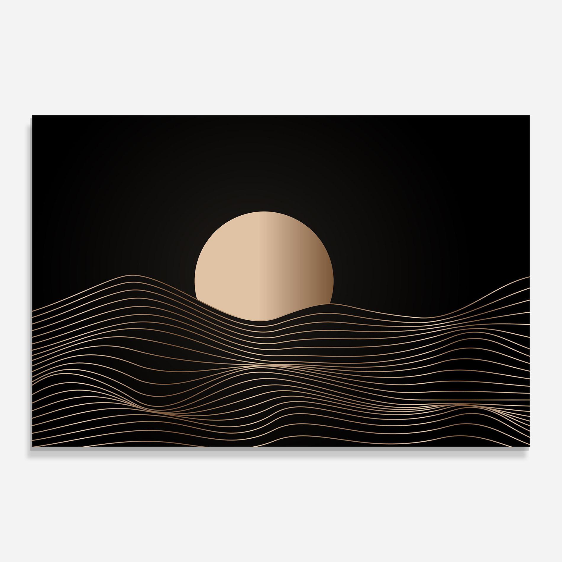 Tablou Sticla Cream Moon mockup 0