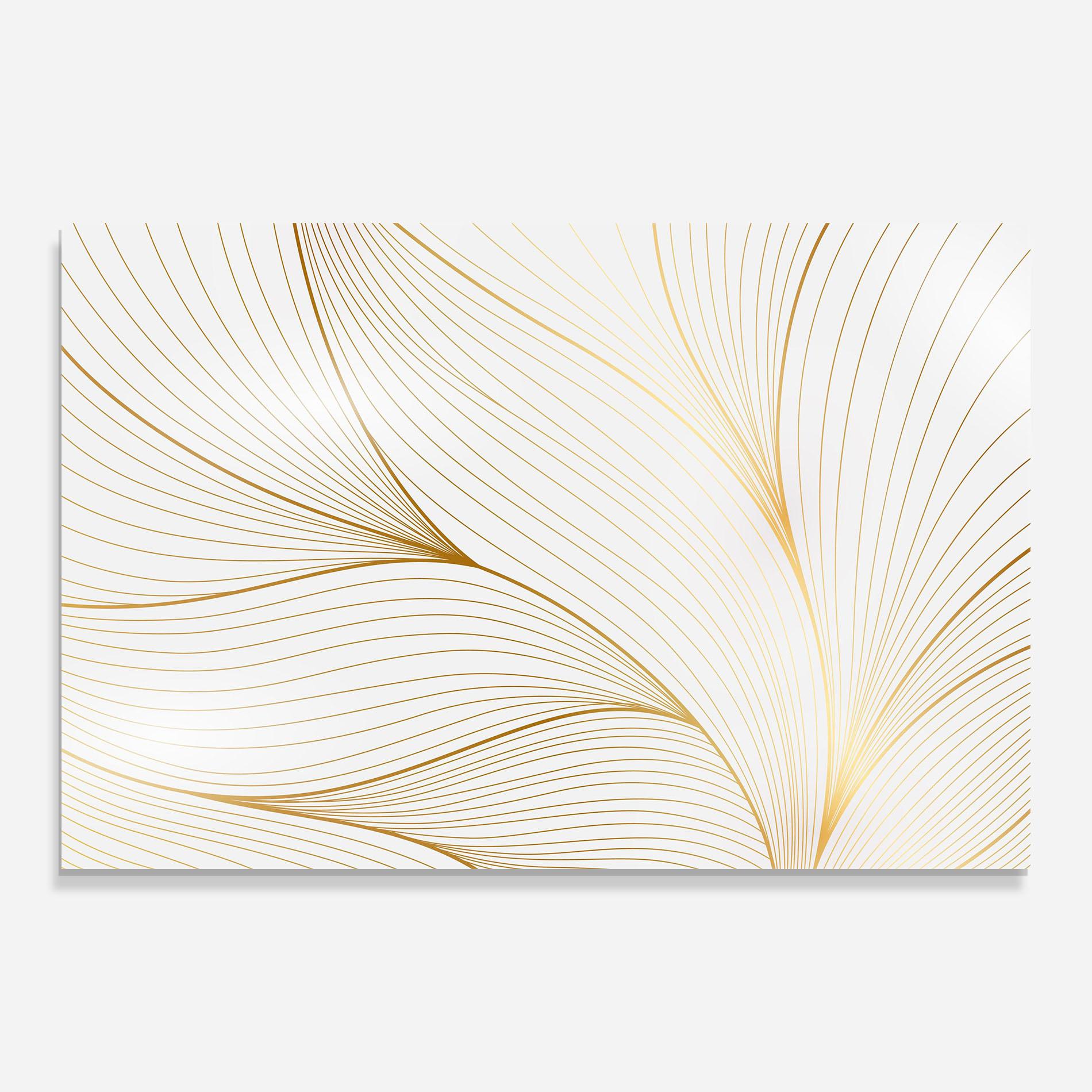 Tablou Sticla Gold Wave mockup 0