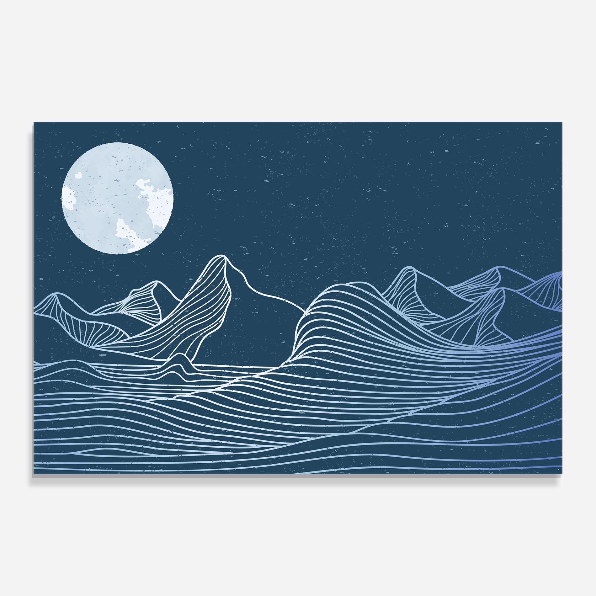 Tablou Sticla Ocean Blue Wave mockup 0