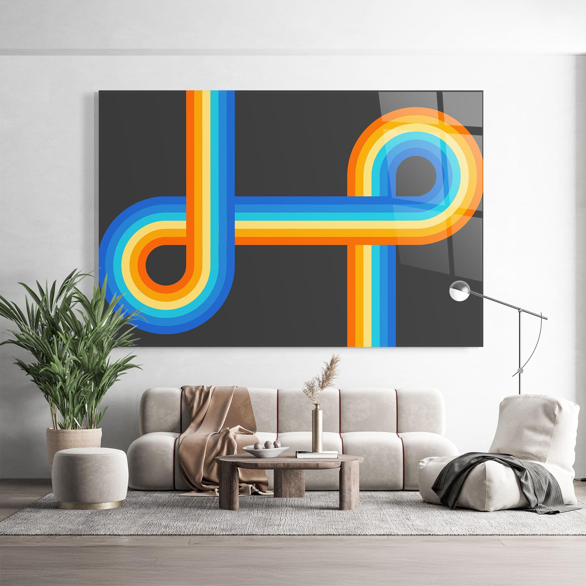 Tablou Sticla Vintage Ranbow mockup 9