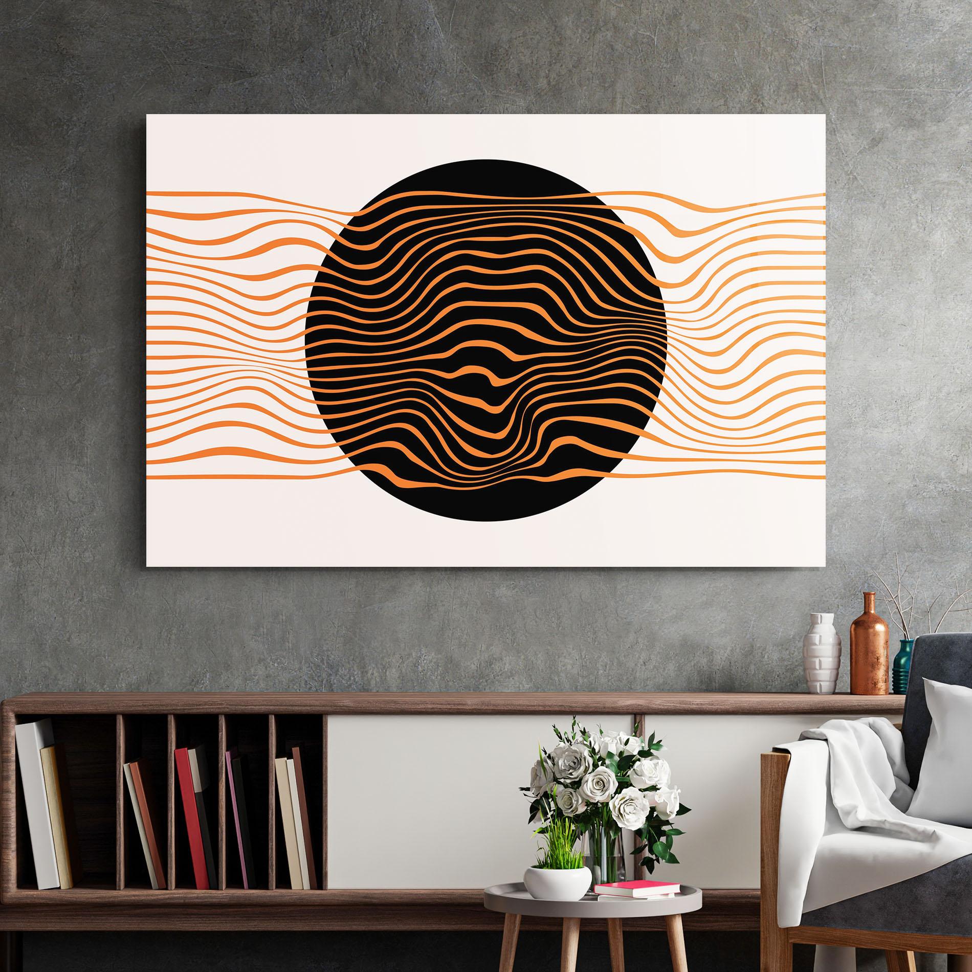 Tablou Sticla Black Circle mockup 2