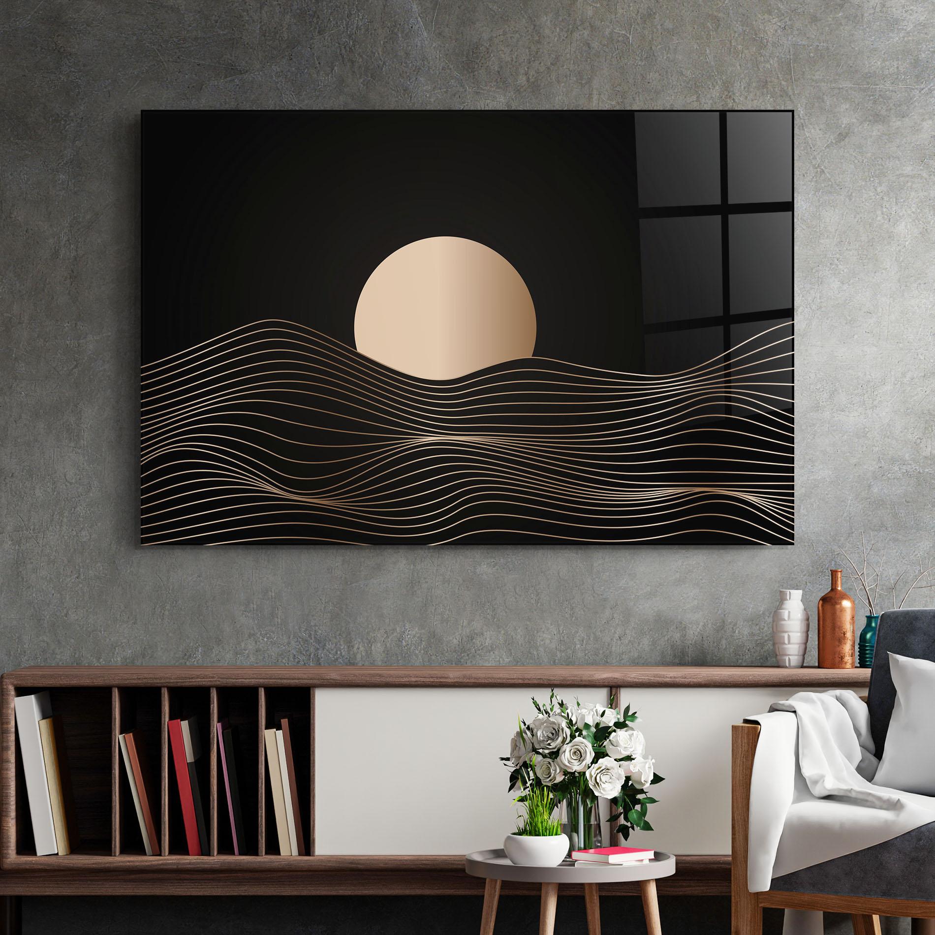 Tablou Sticla Cream Moon mockup 2