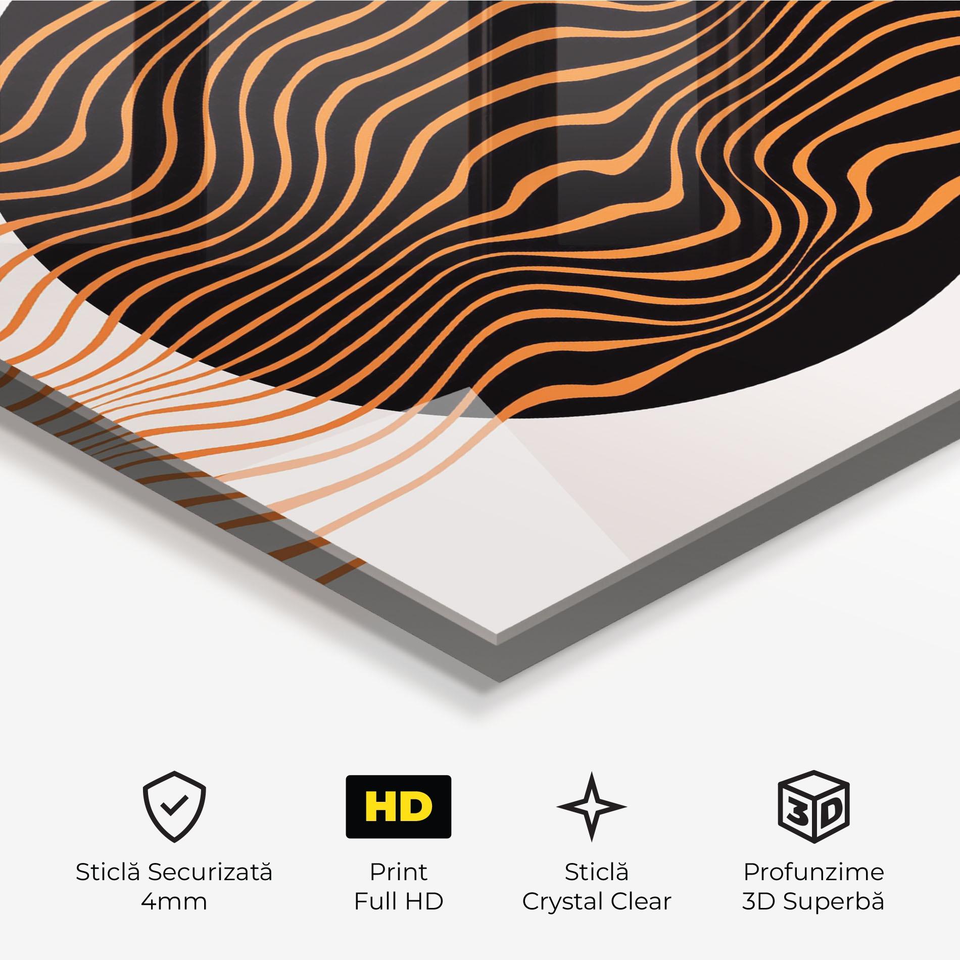 Tablou Sticla Black Circle mockup 3