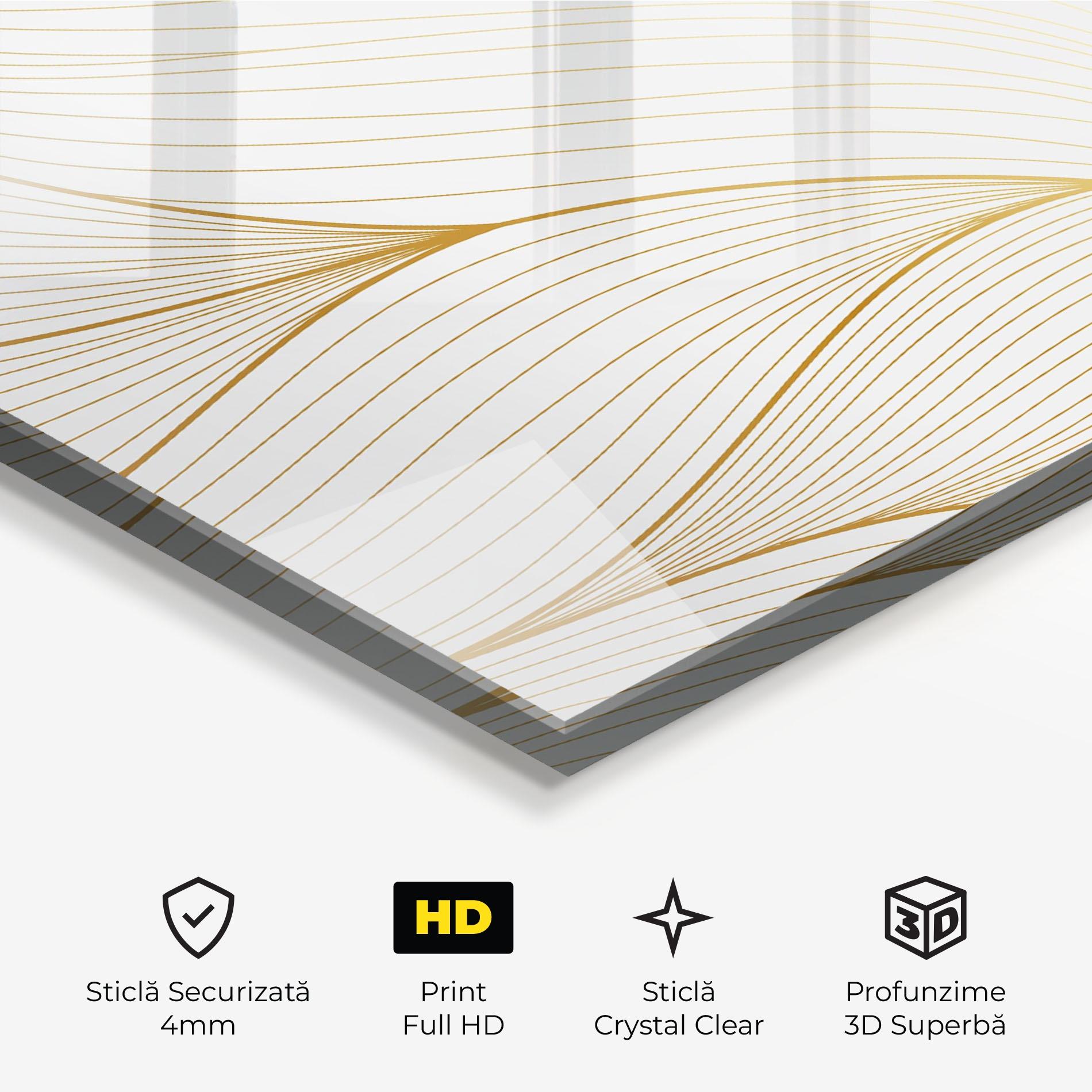 Tablou Sticla Gold Wave mockup 3