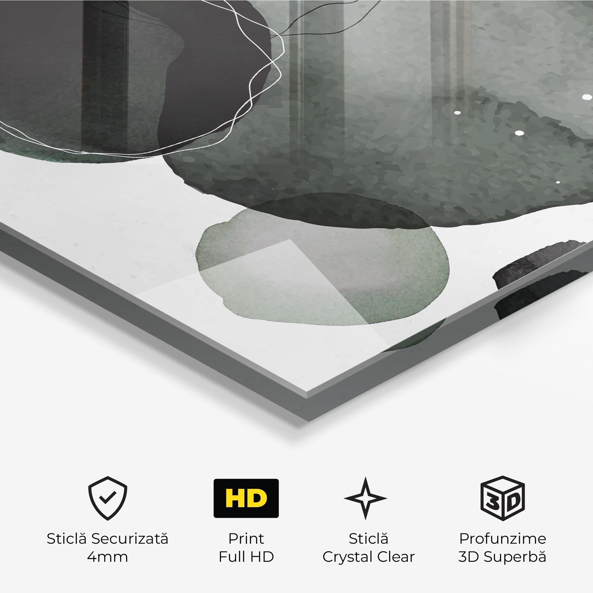 Tablou Sticla Green Watercolor mockup 3