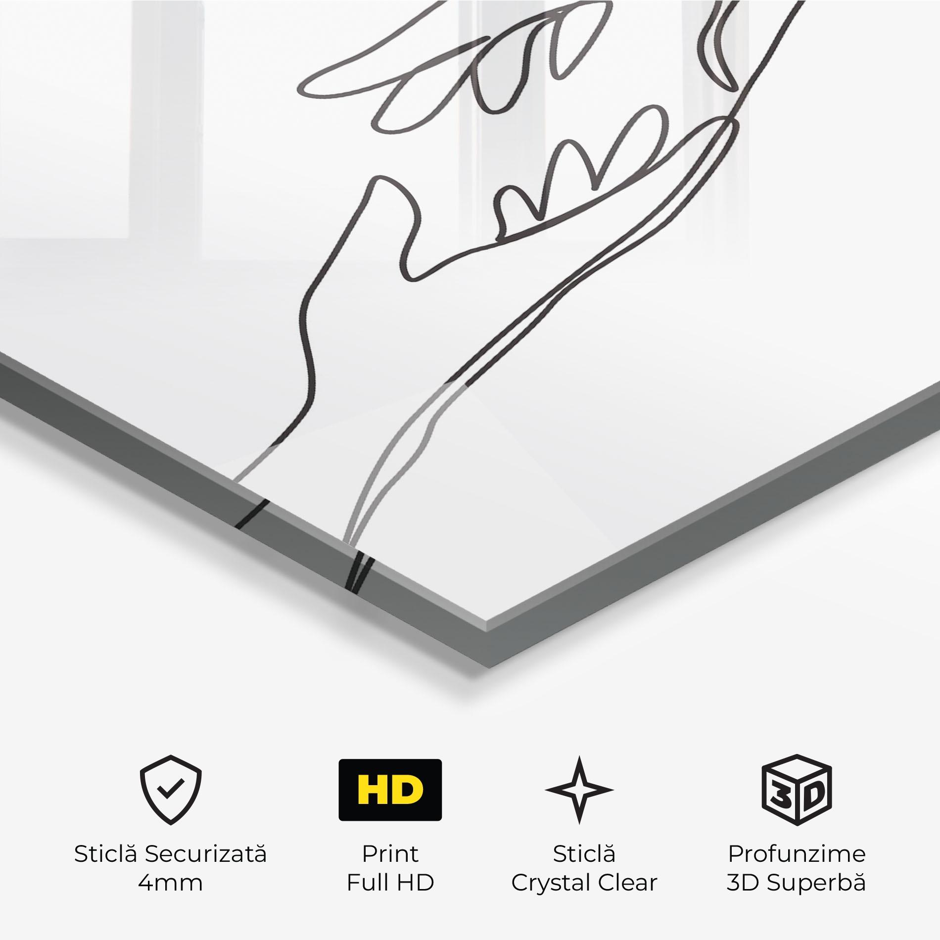 Tablou Sticla Hands Reaching mockup 3