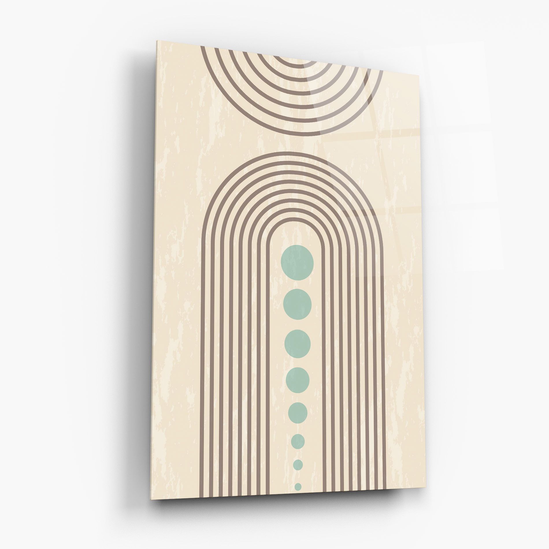 Cream Blue Circles mockup 6