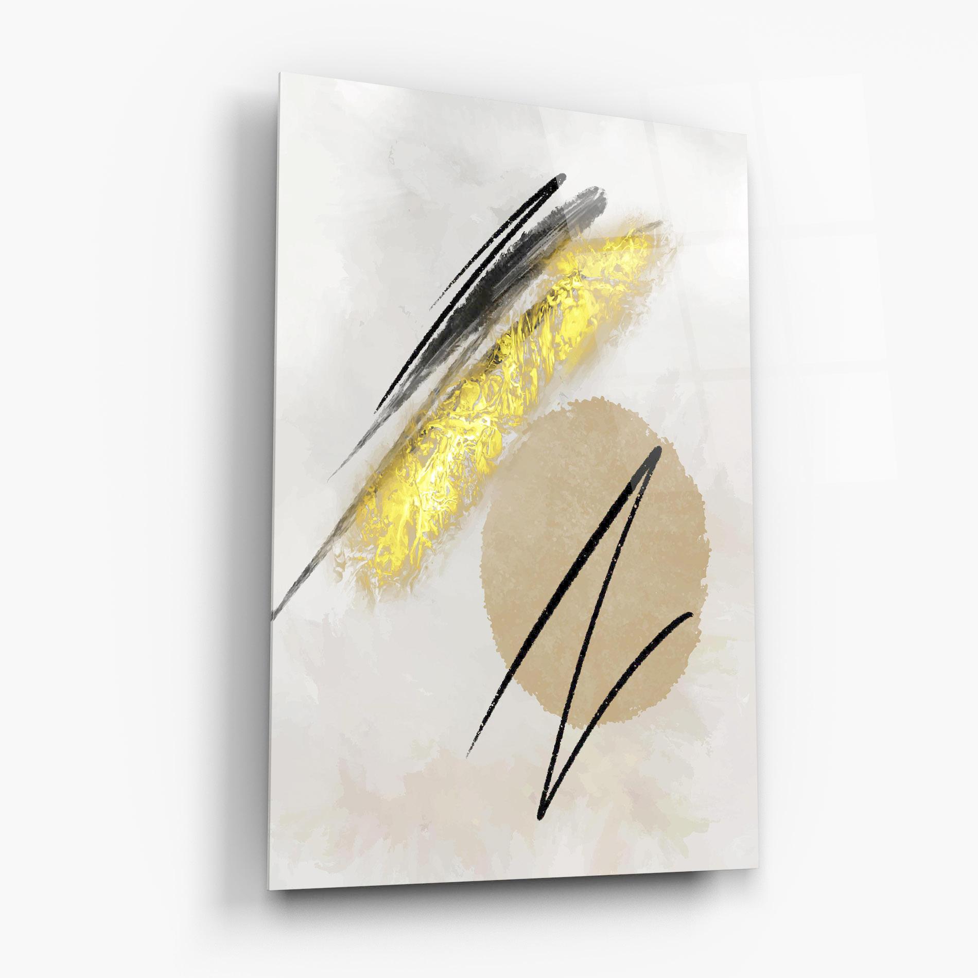 Tablou Sticla Gold Brush mockup 6