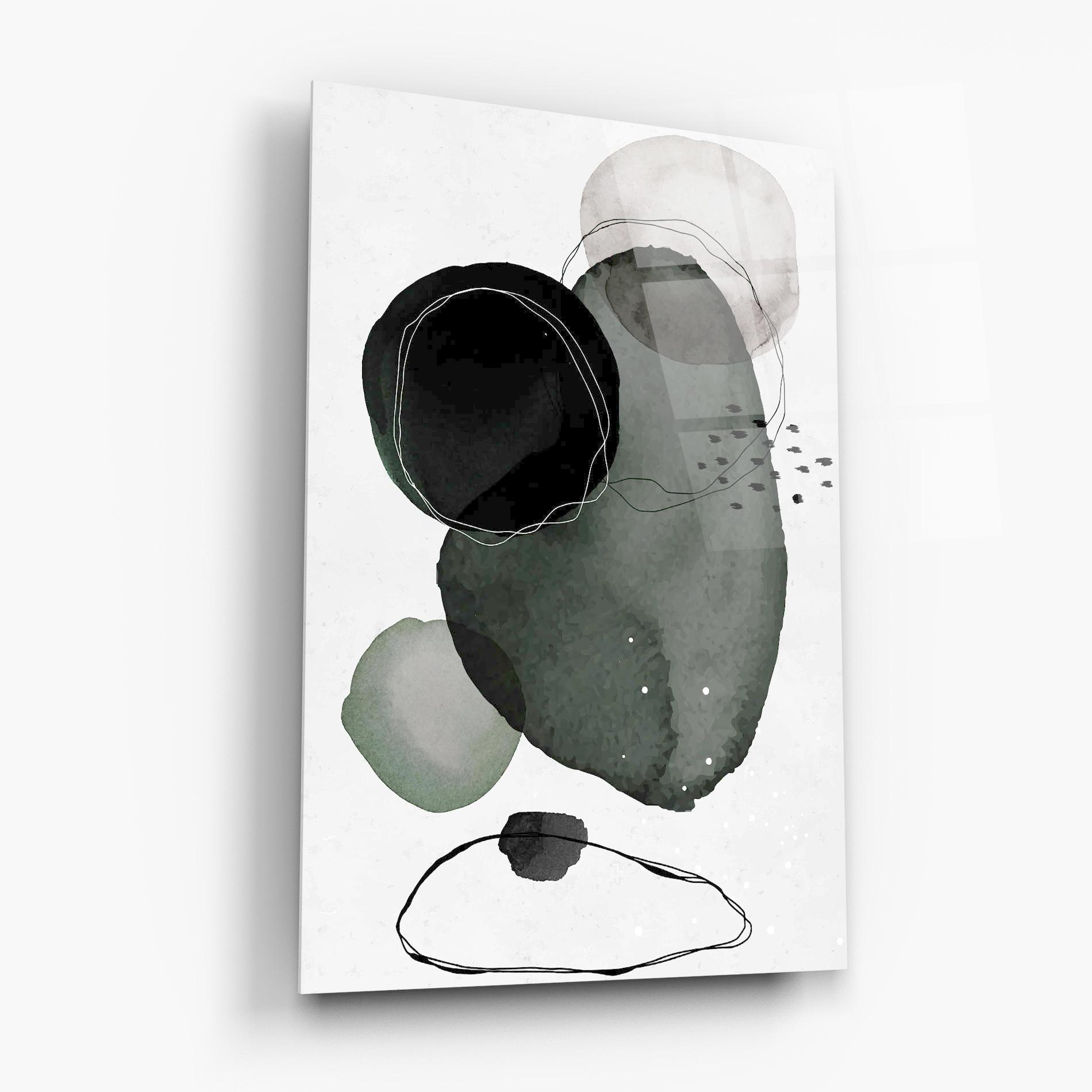 Tablou Sticla Green Watercolor mockup 6