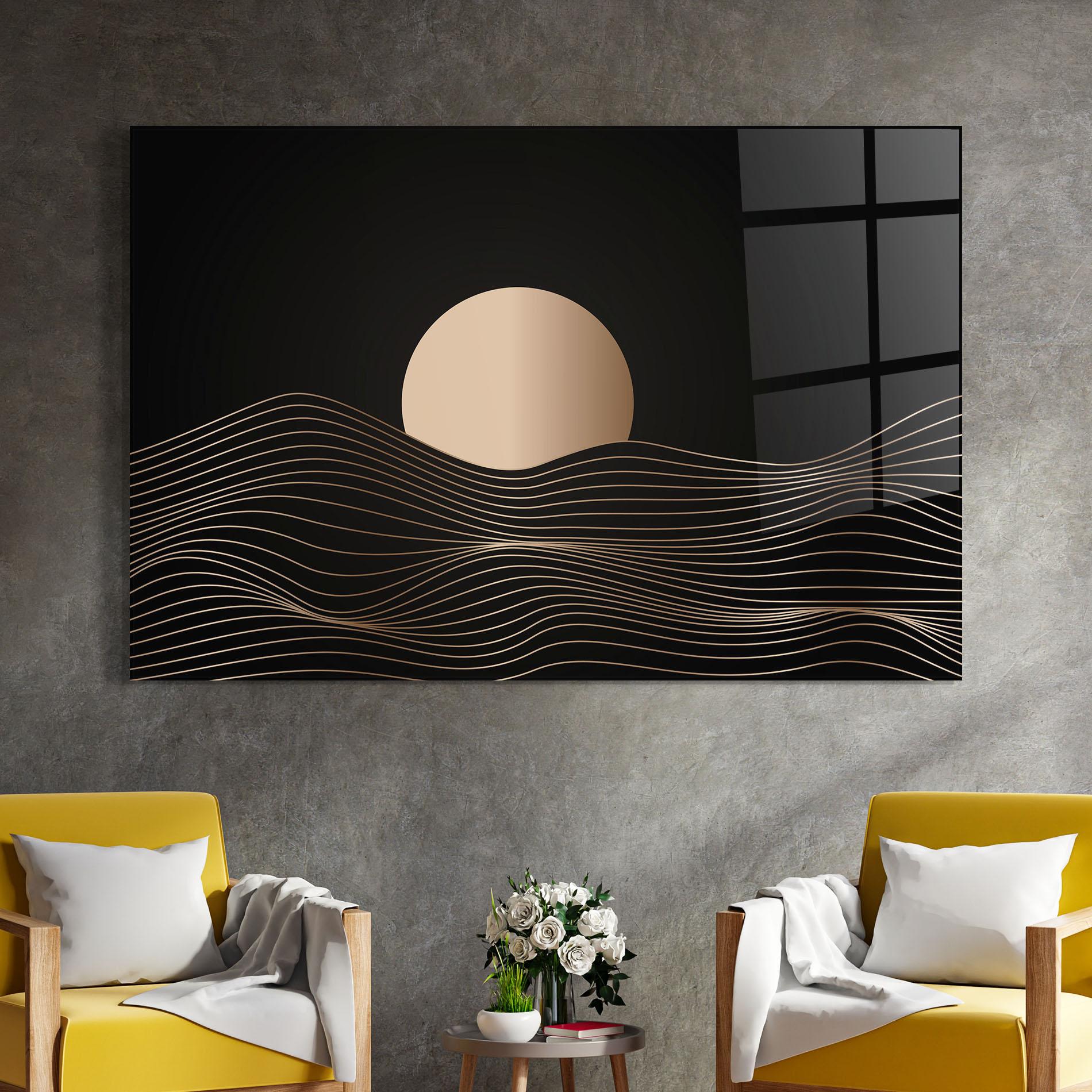 Tablou Sticla Cream Moon mockup 4