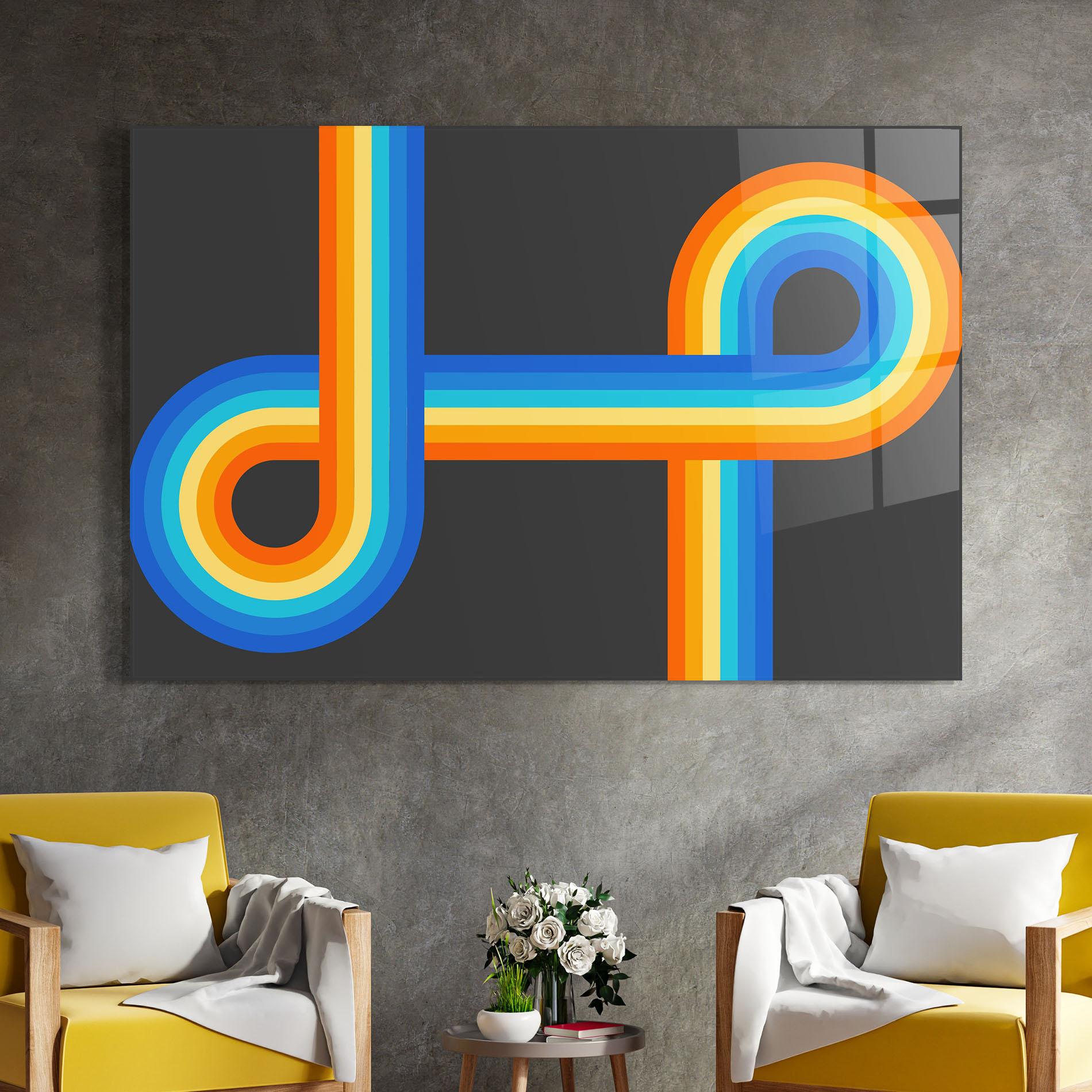 Tablou Sticla Vintage Ranbow mockup 4