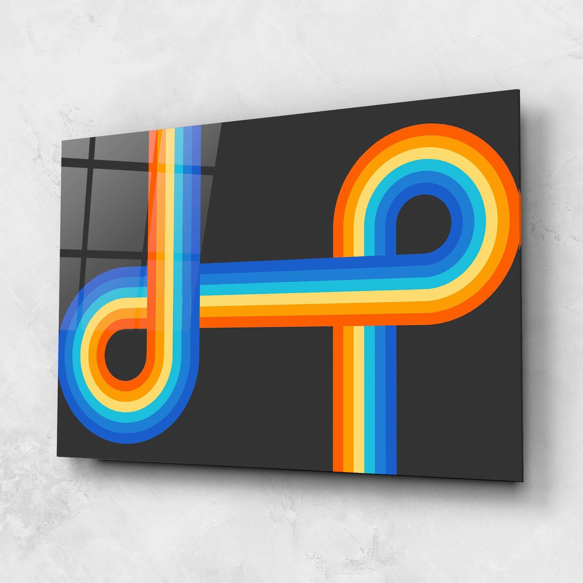 Tablou Sticla Vintage Ranbow mockup 1