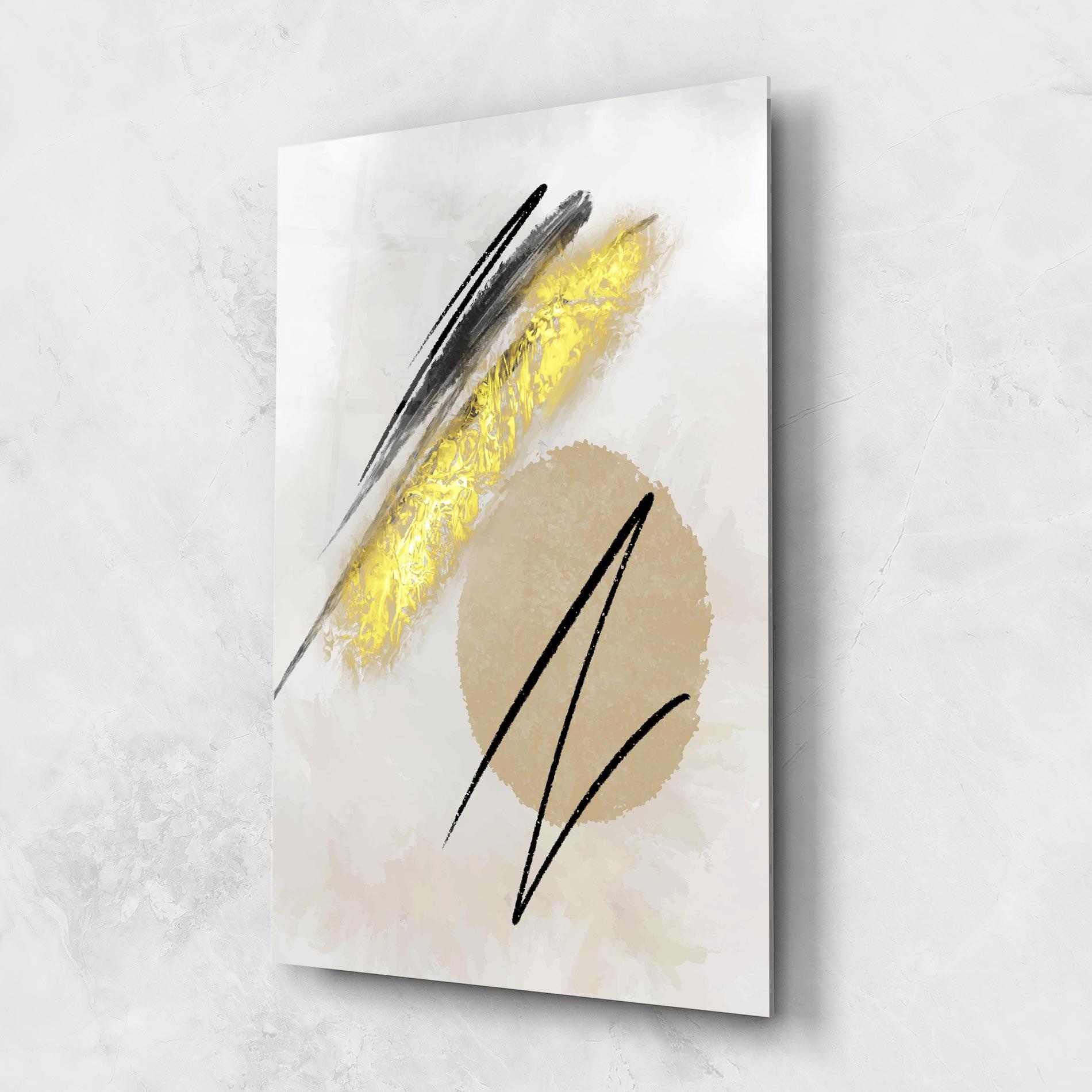 Tablou Sticla Gold Brush mockup 1