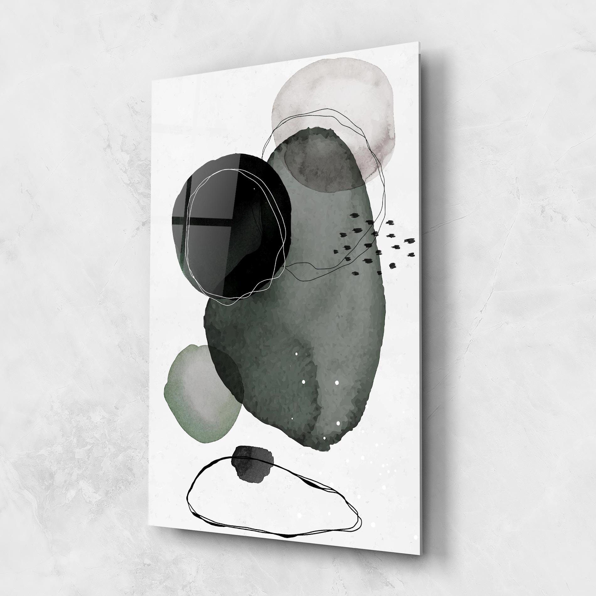 Tablou Sticla Green Watercolor mockup 1