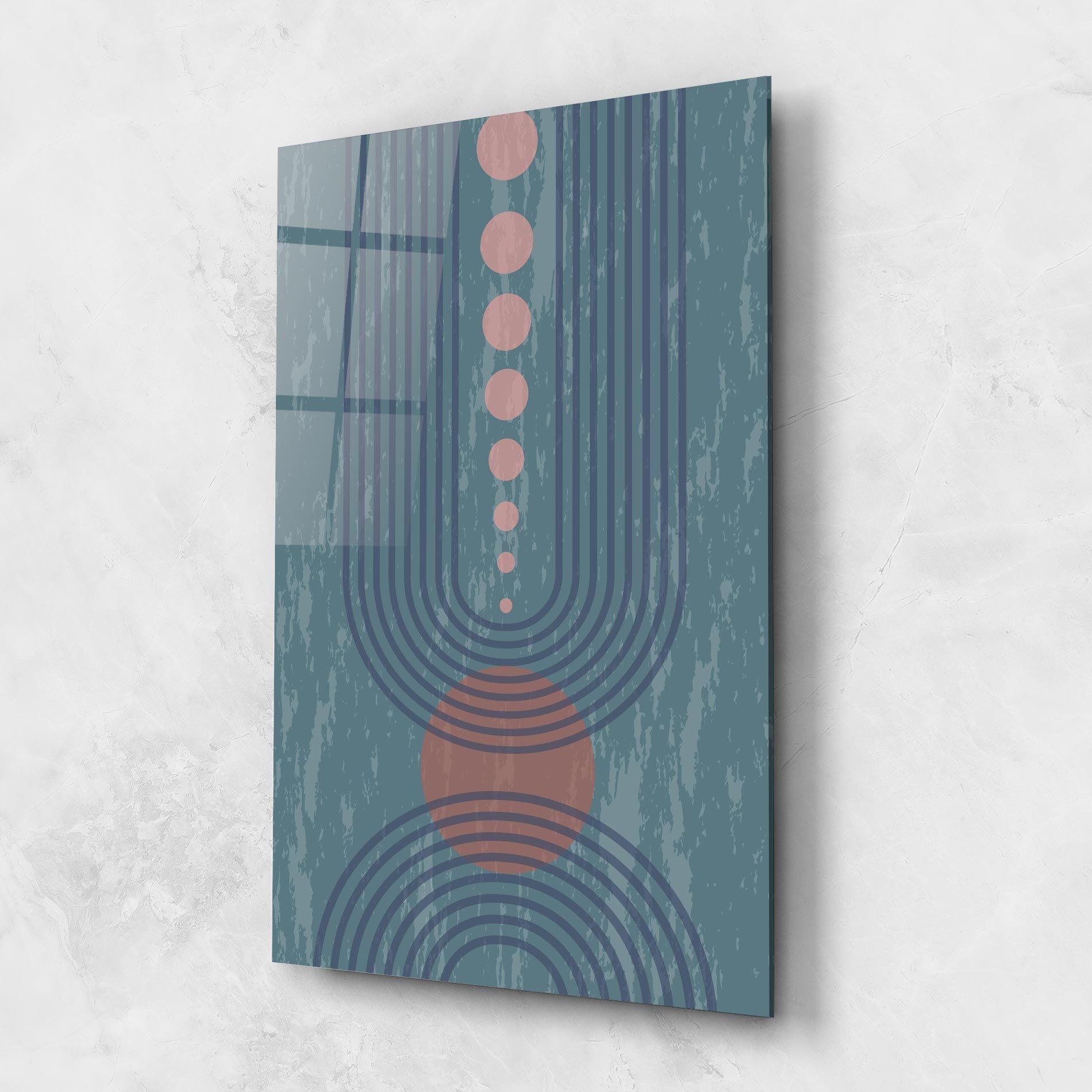 Pink Circle On Blue mockup 1