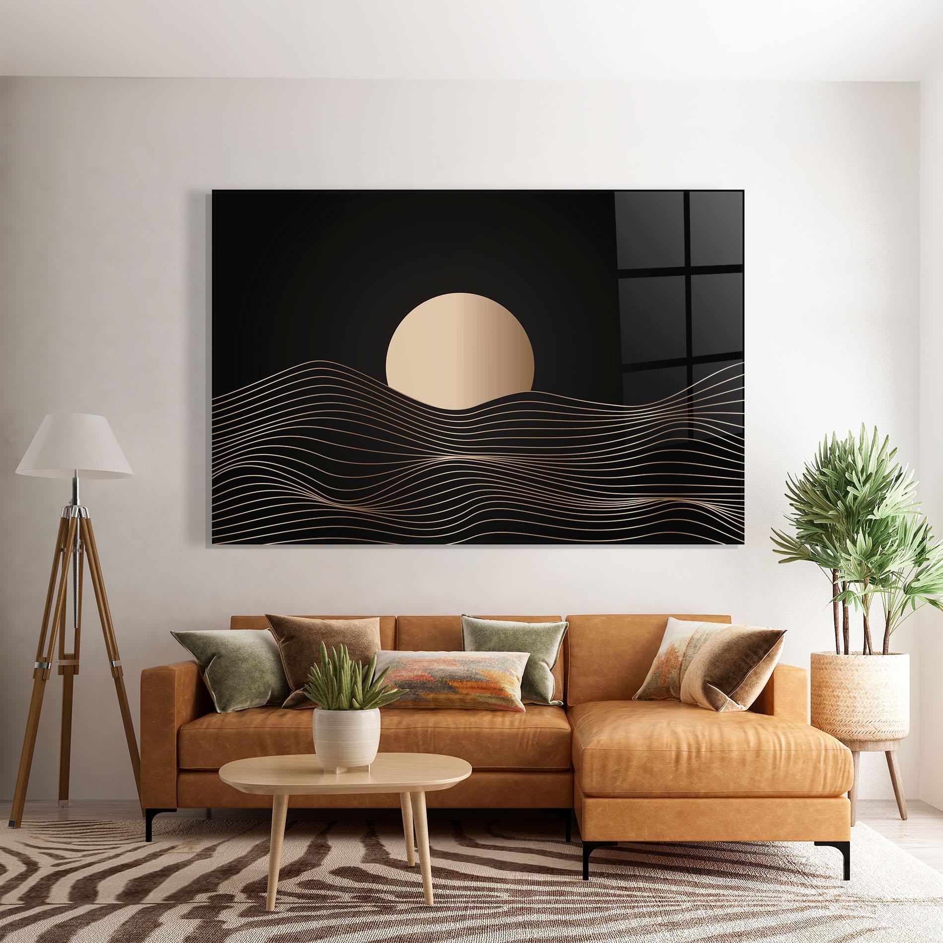 Tablou Sticla Cream Moon mockup 7