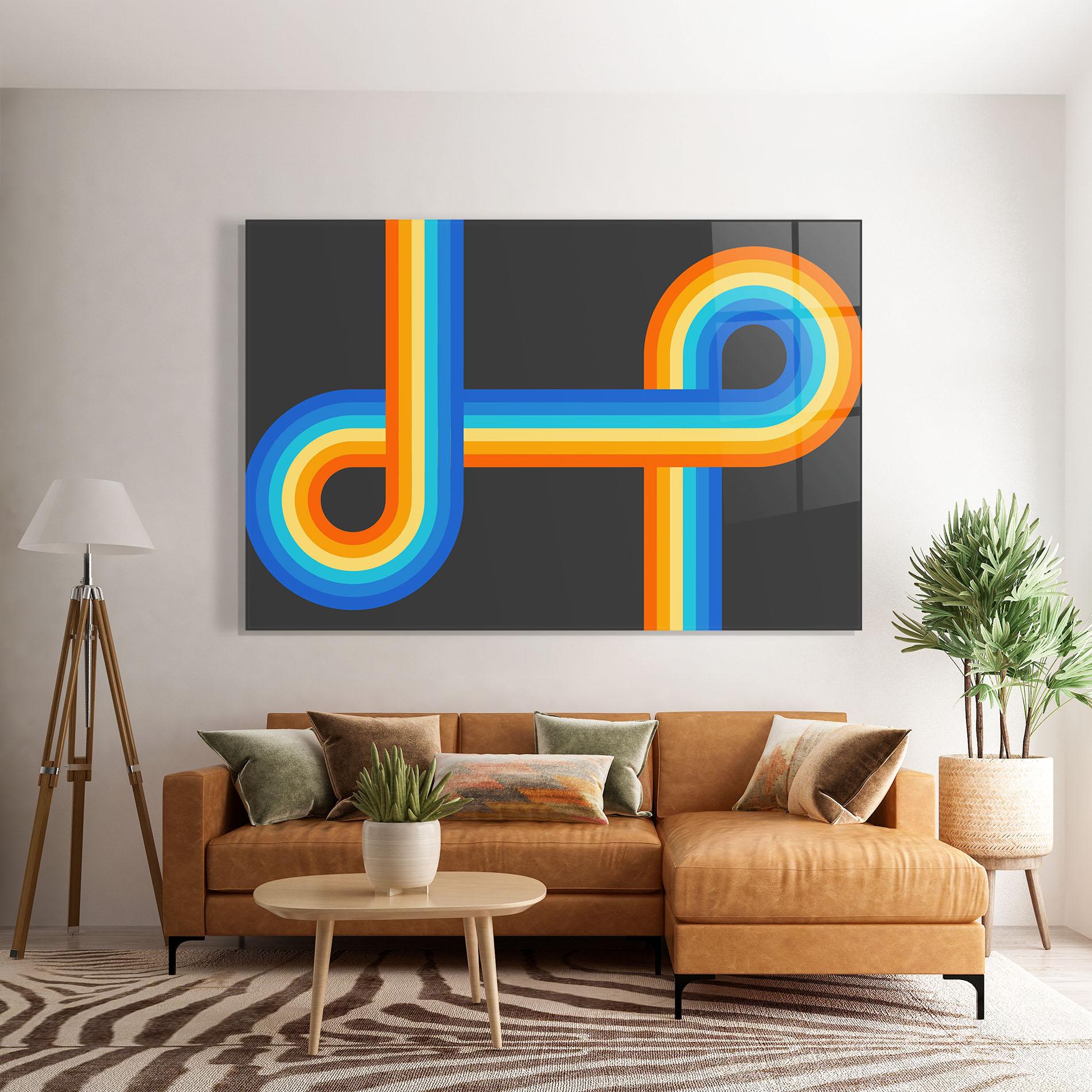 Tablou Sticla Vintage Ranbow mockup 7