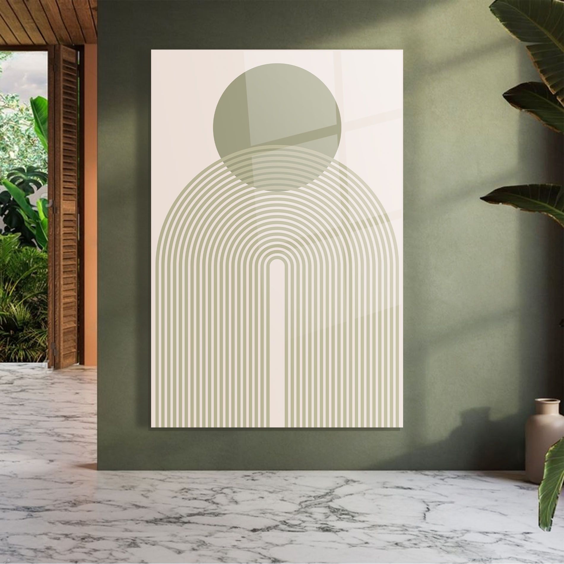 Green Circle Lines mockup 7