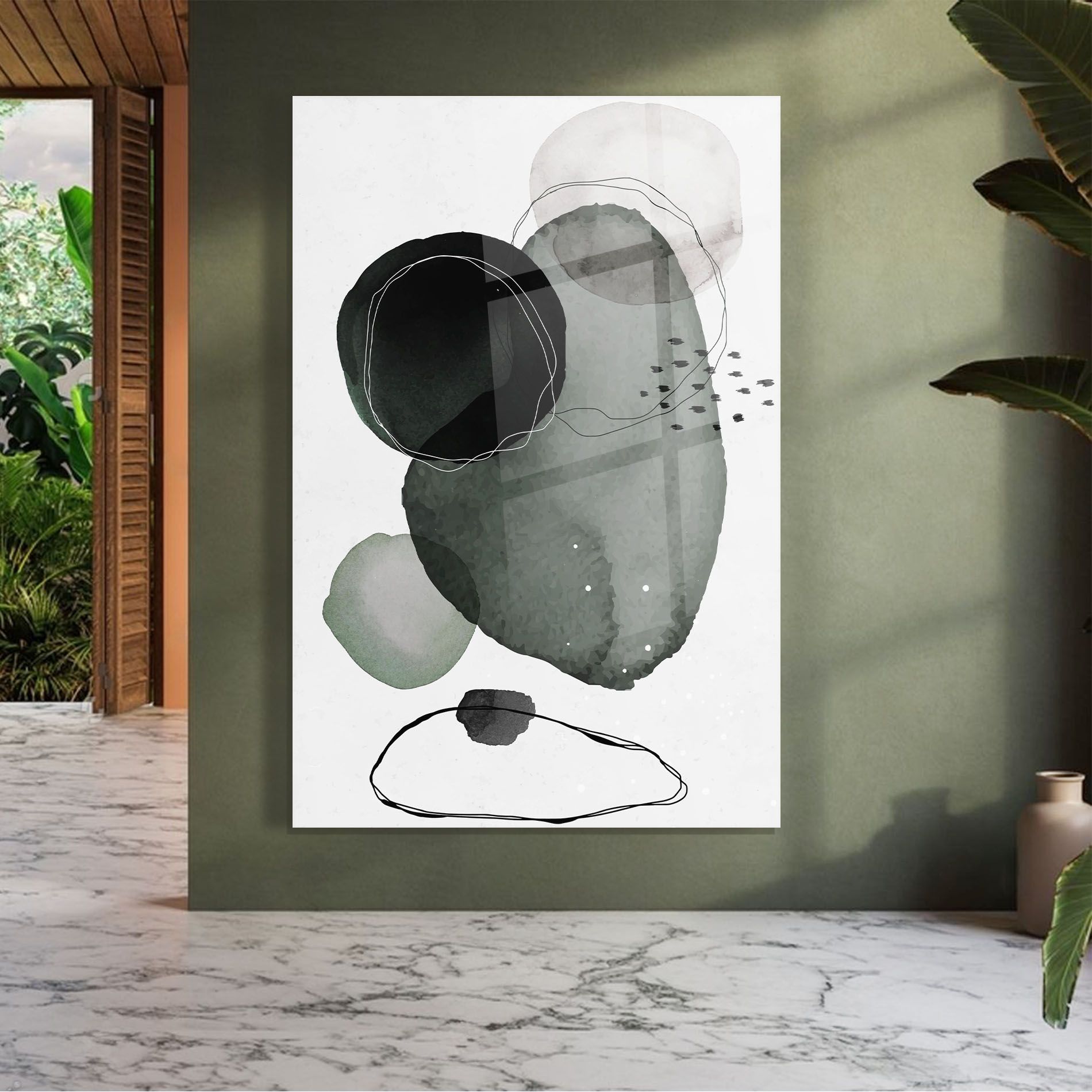 Green Watercolor mockup 7