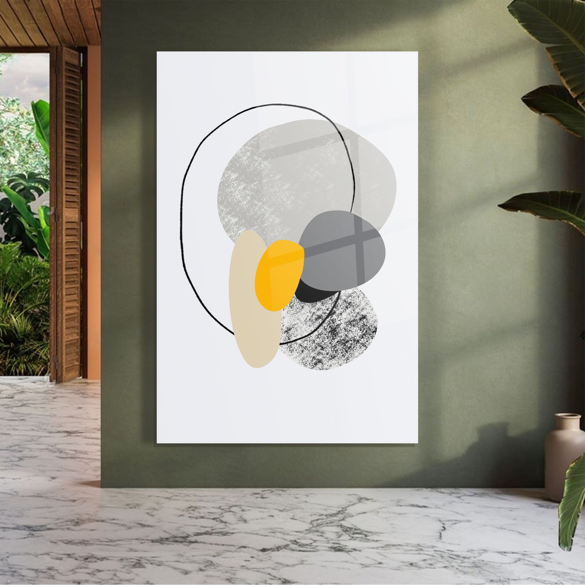 Grey Orange Shape mockup 7