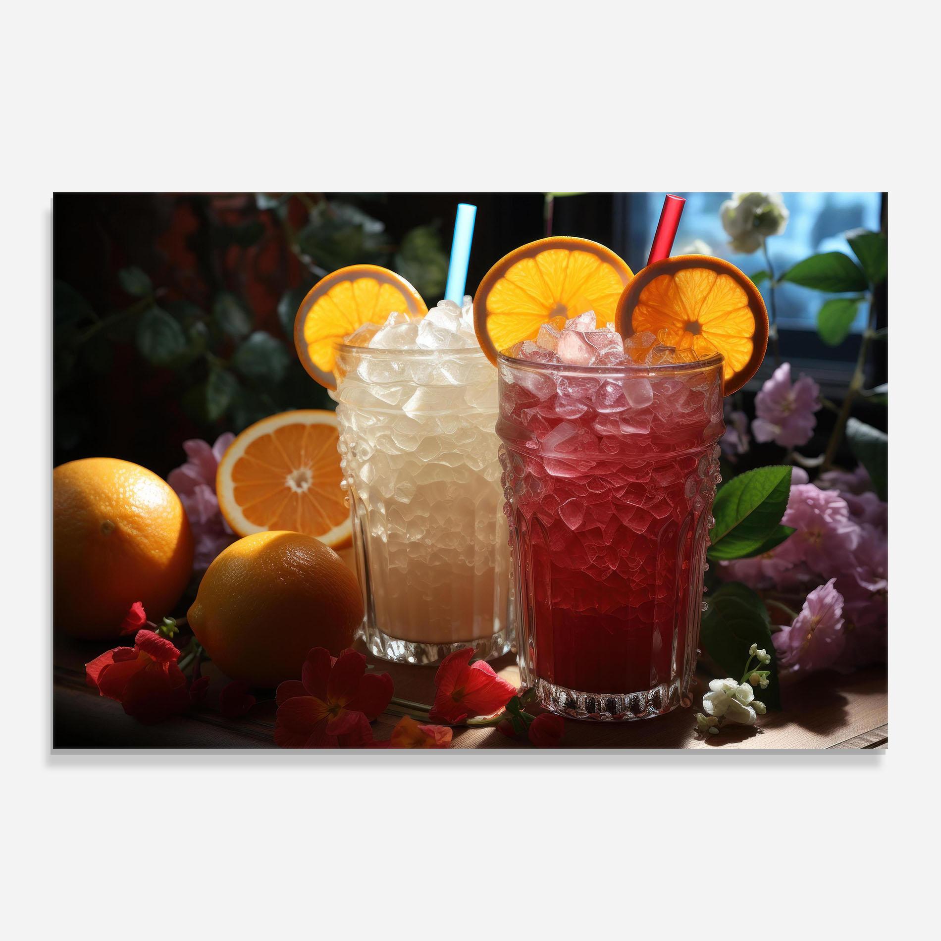 Tablou Sticla Citrus Smoothie Drink mockup 0