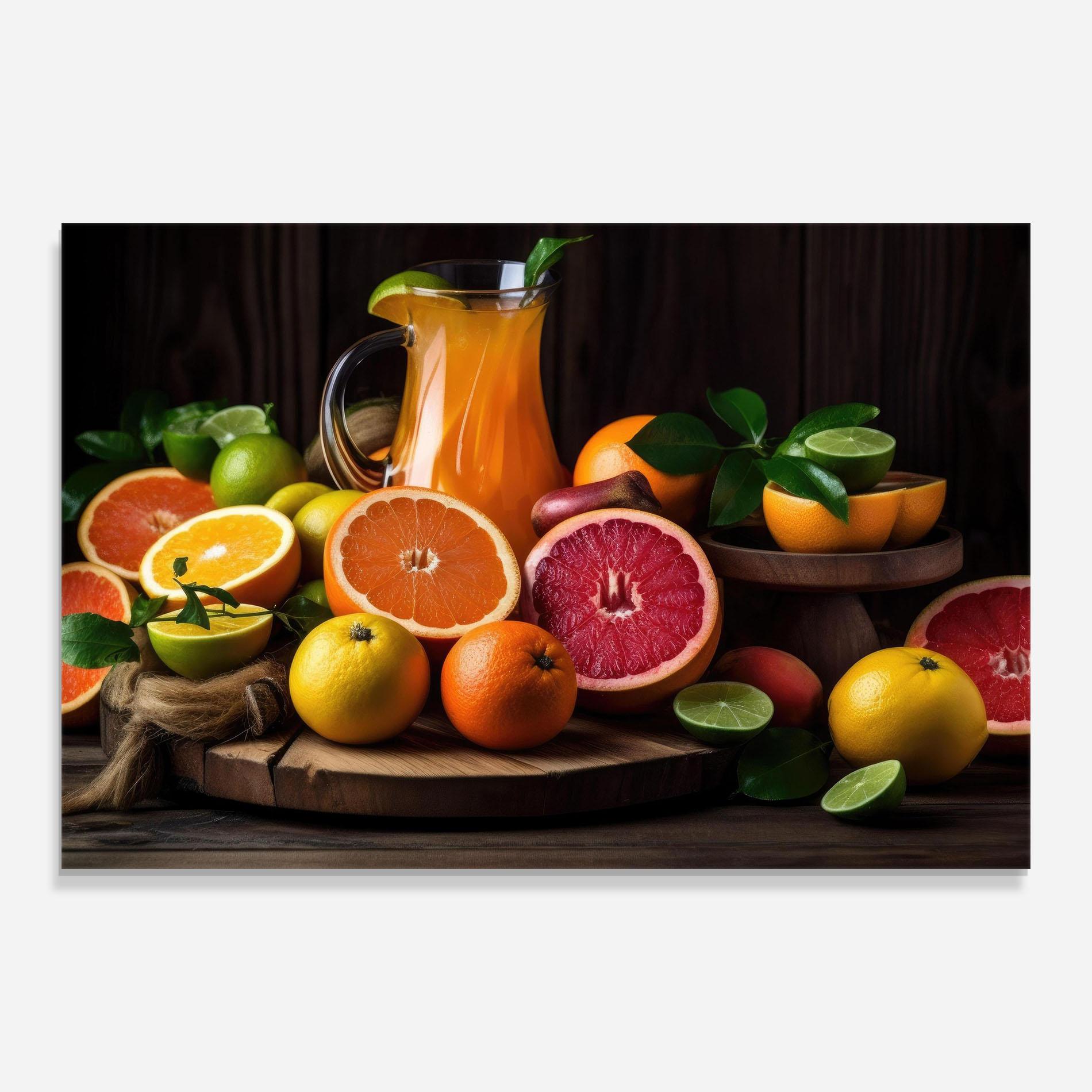 Tablou Sticla Glass Of Orange Juice mockup 0