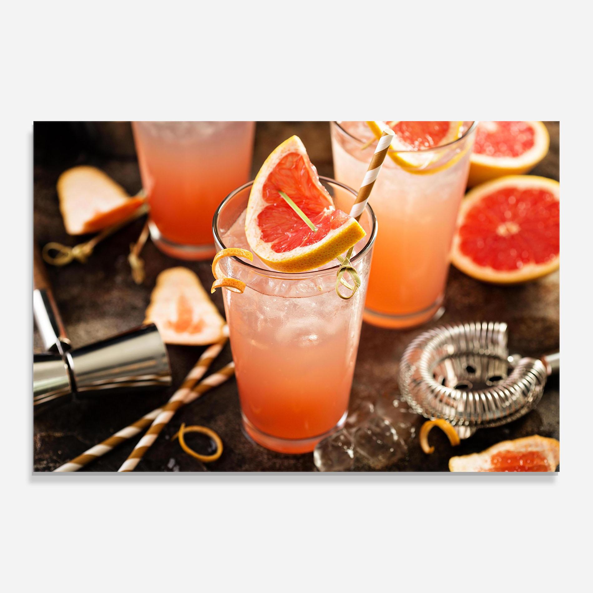 Tablou Sticla Grapefruit Cocktail mockup 0