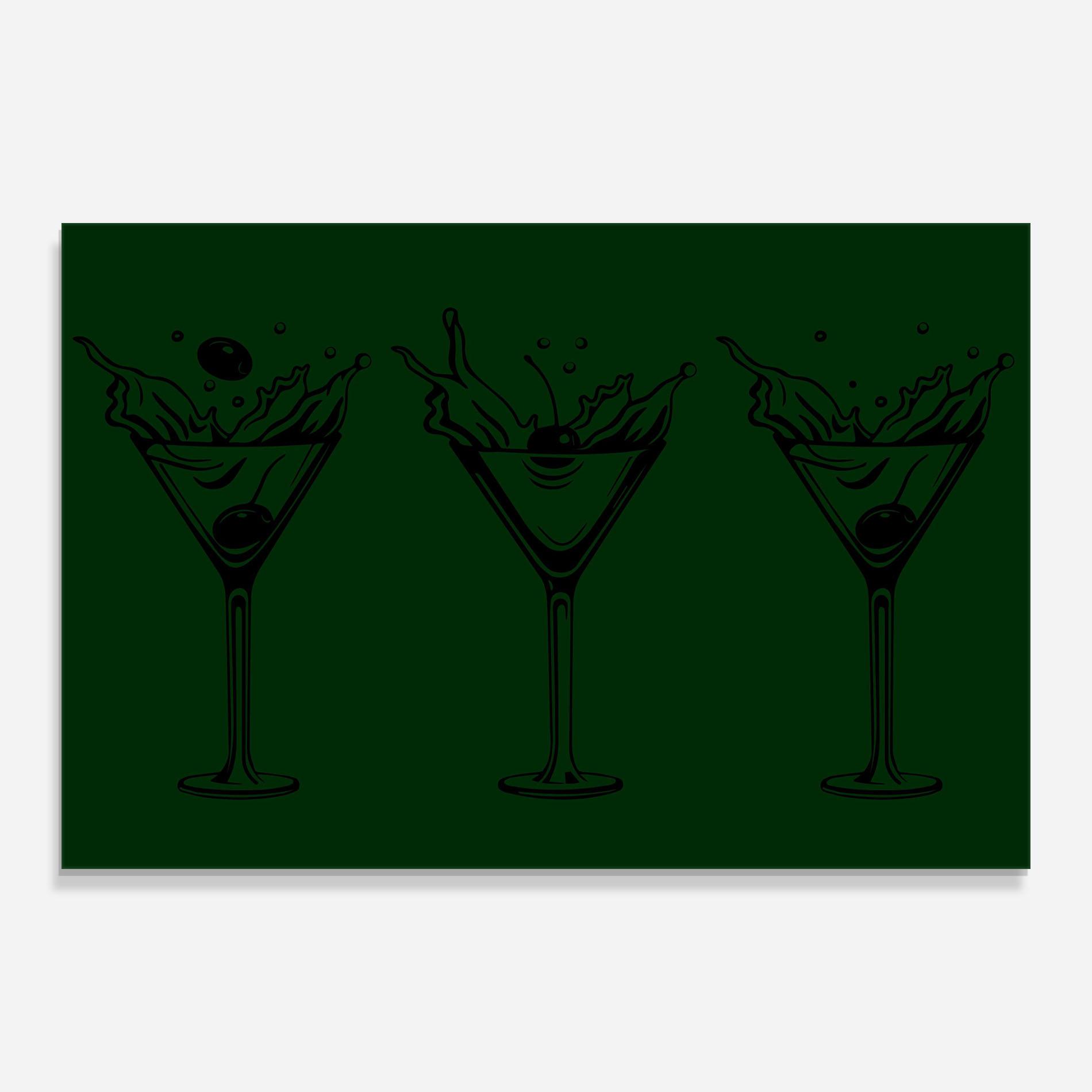 Tablou Sticla Green Drinks mockup 0
