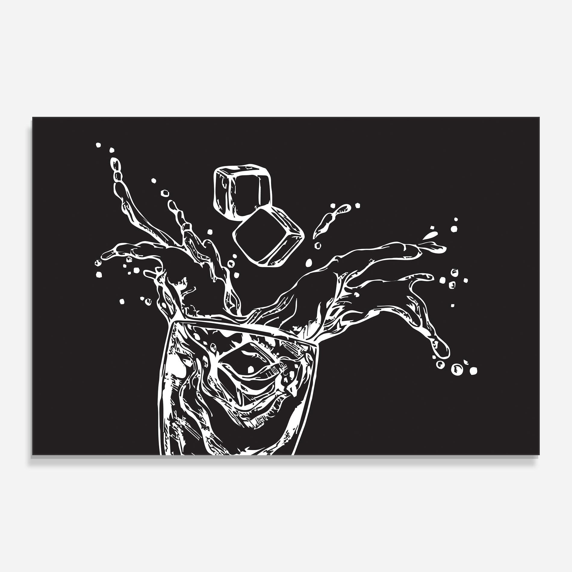 Tablou Sticla Ice Splash Drink mockup 0