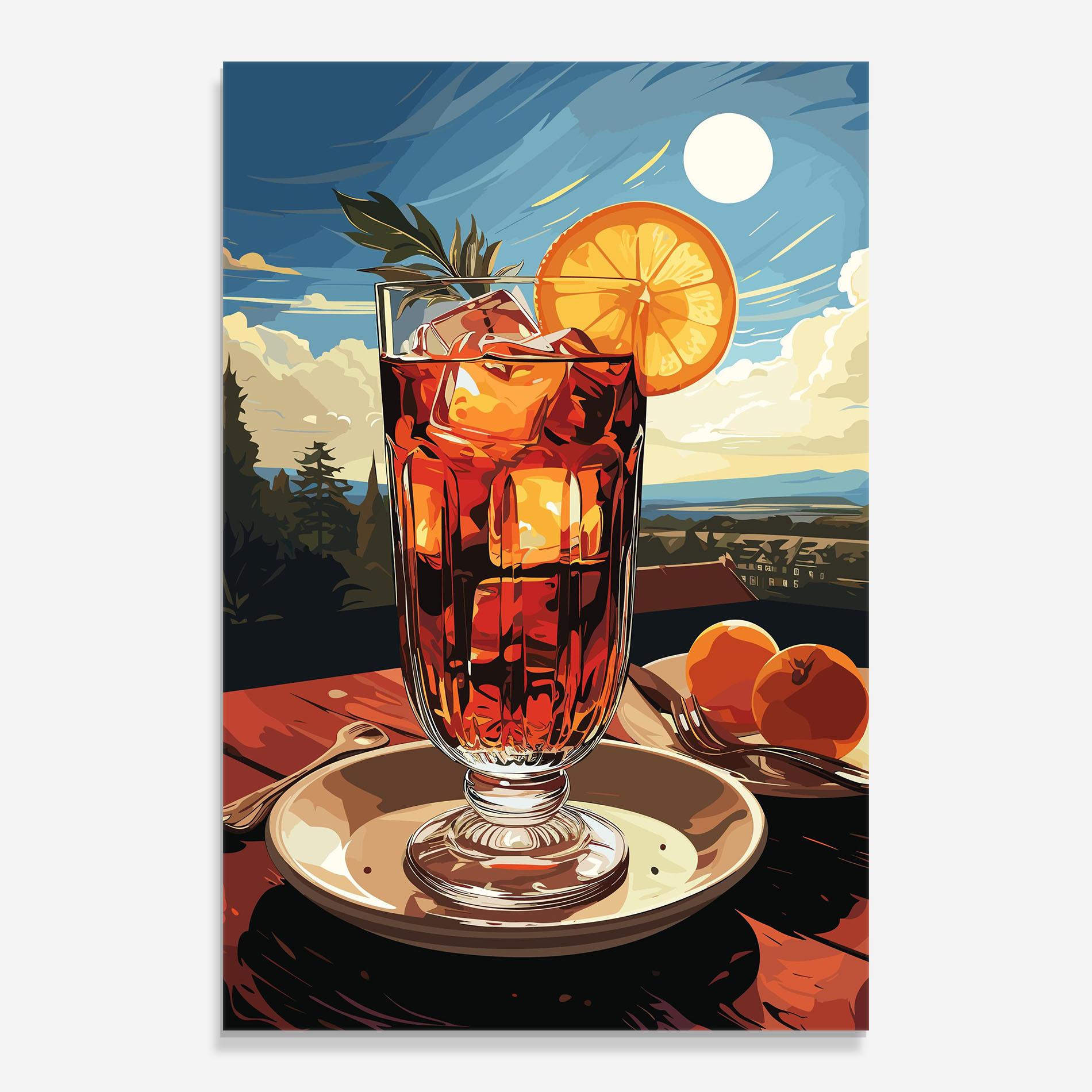 Tablou Sticla Cocktail Orange mockup 0