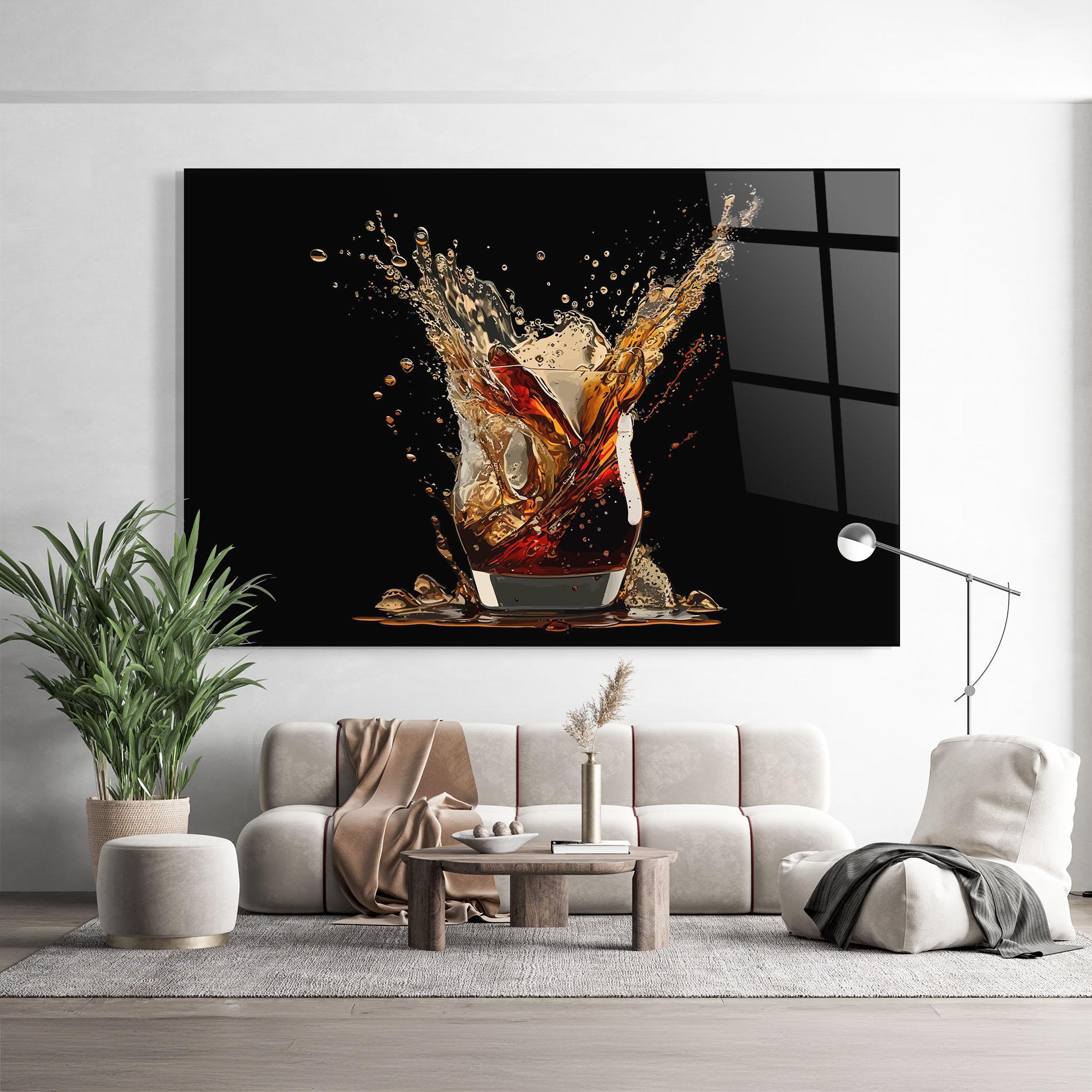 Tablou Sticla Cola Splash mockup 9
