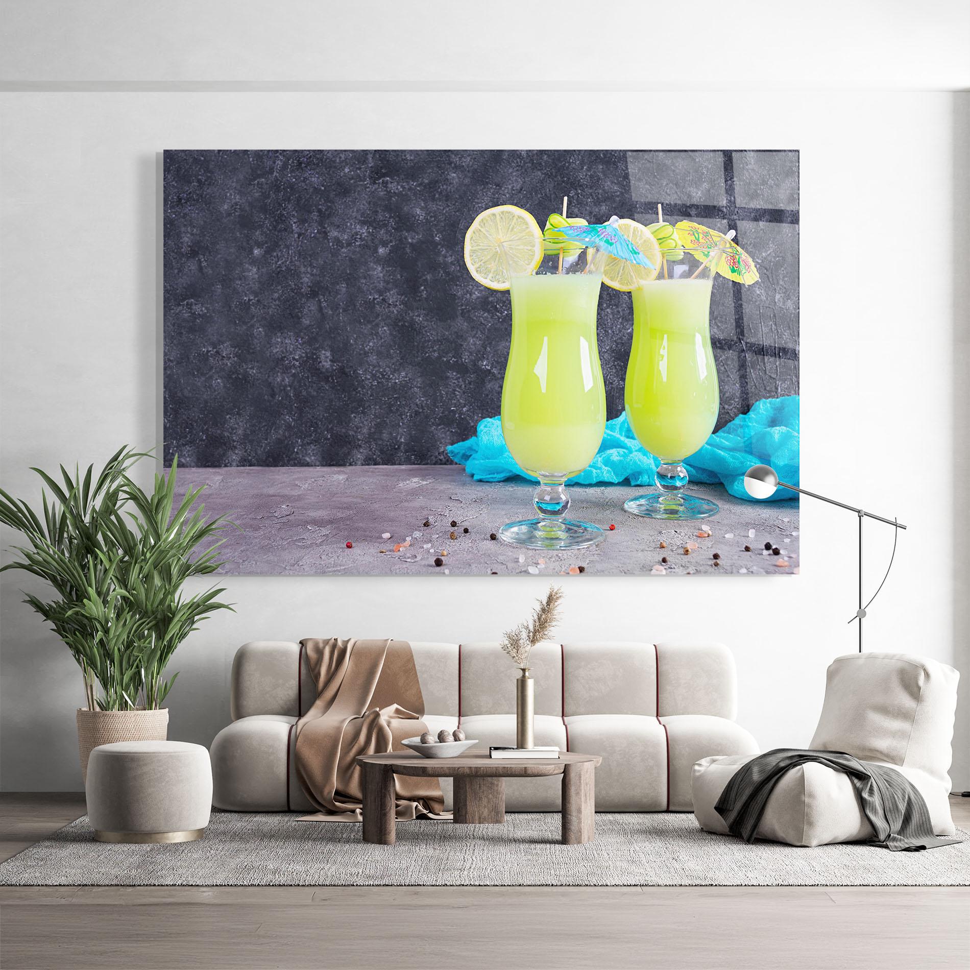 Tablou Sticla Fresh Cucumber Juice mockup 9