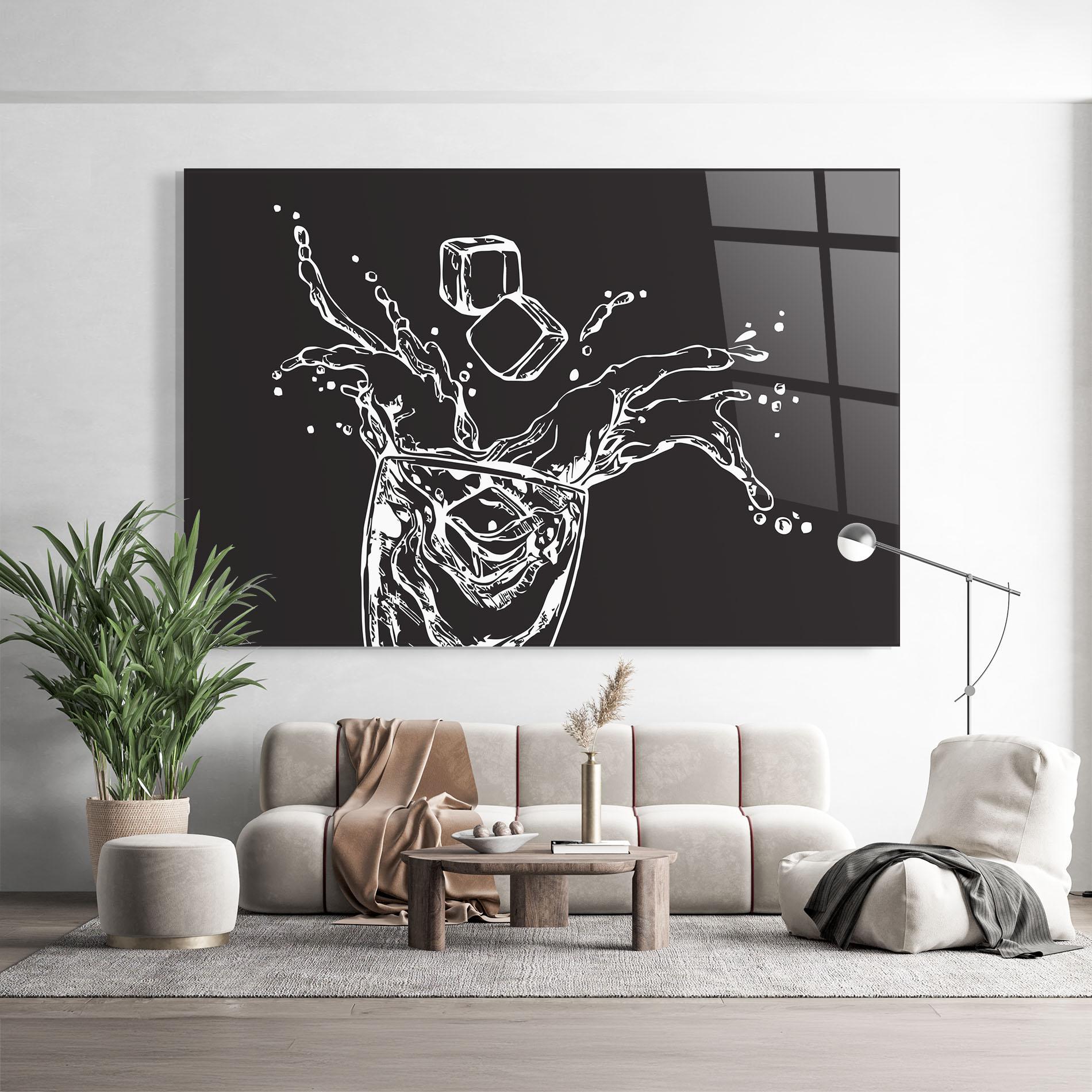 Tablou Sticla Ice Splash Drink mockup 9