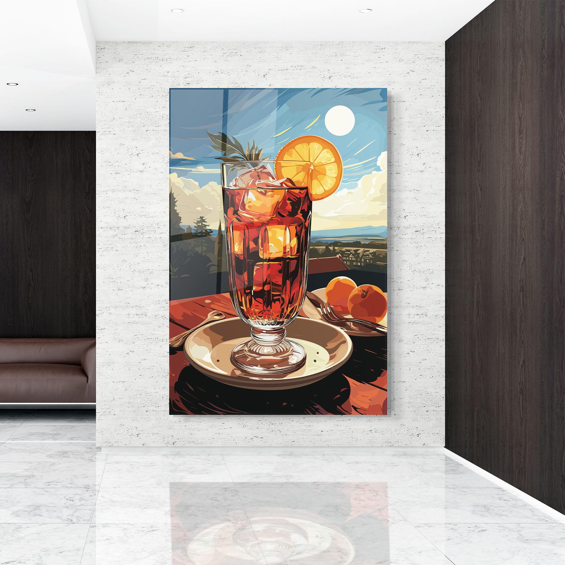 Tablou Sticla Cocktail Orange mockup 9