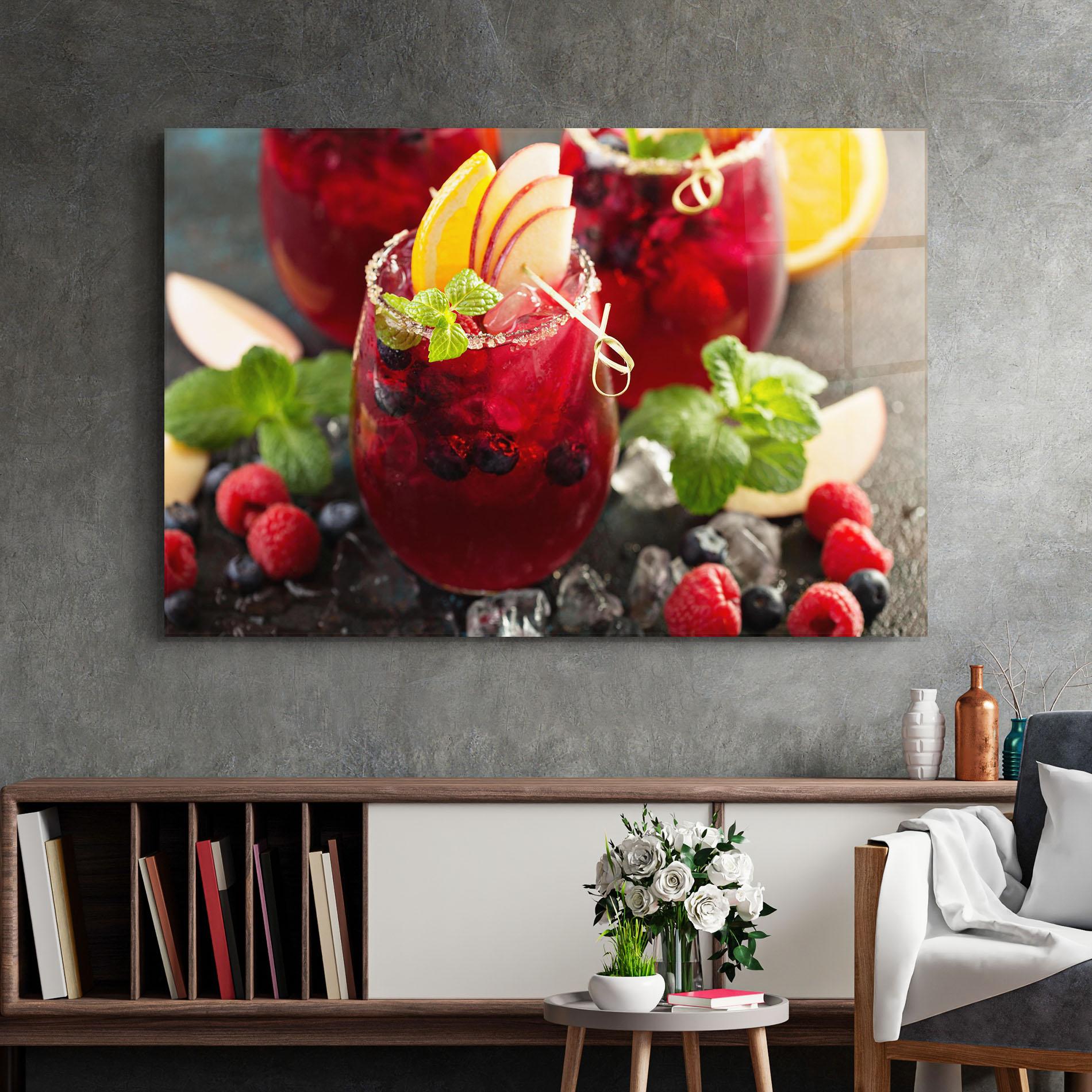 Tablou Sticla Berry Drink mockup 2