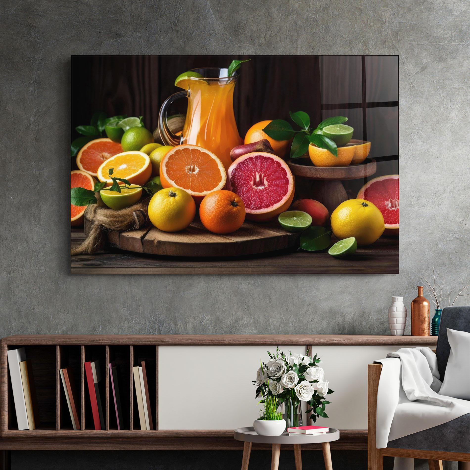 Tablou Sticla Glass Of Orange Juice mockup 2