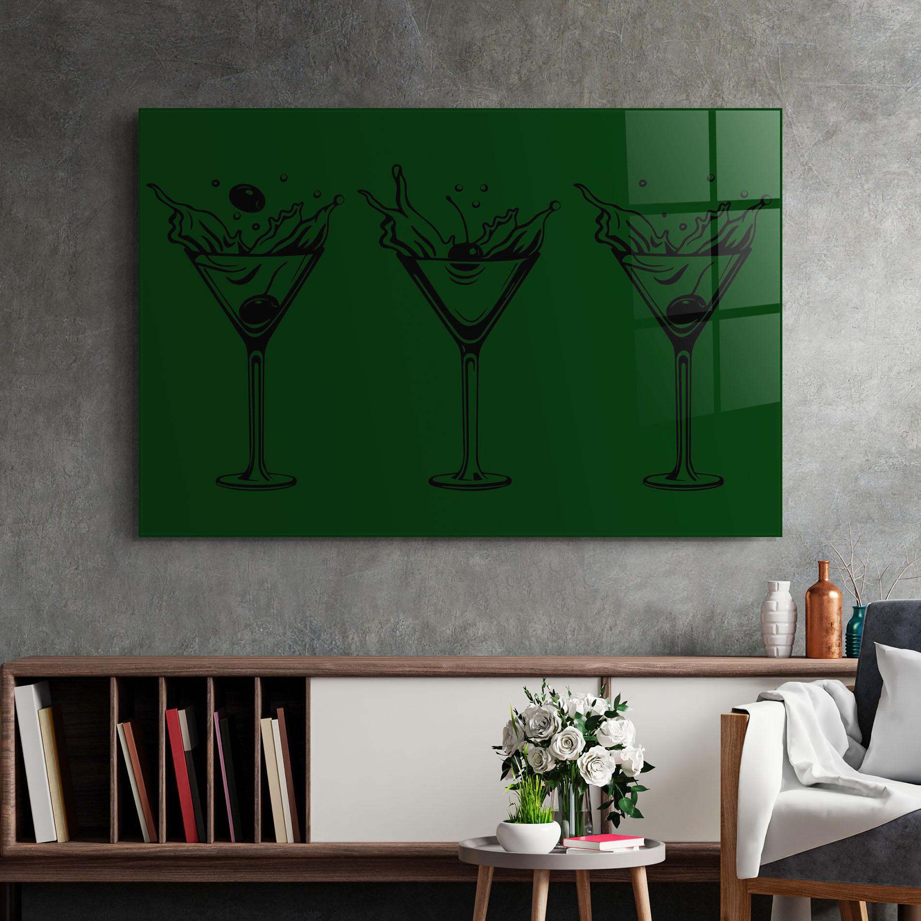 Tablou Sticla Green Drinks mockup 2