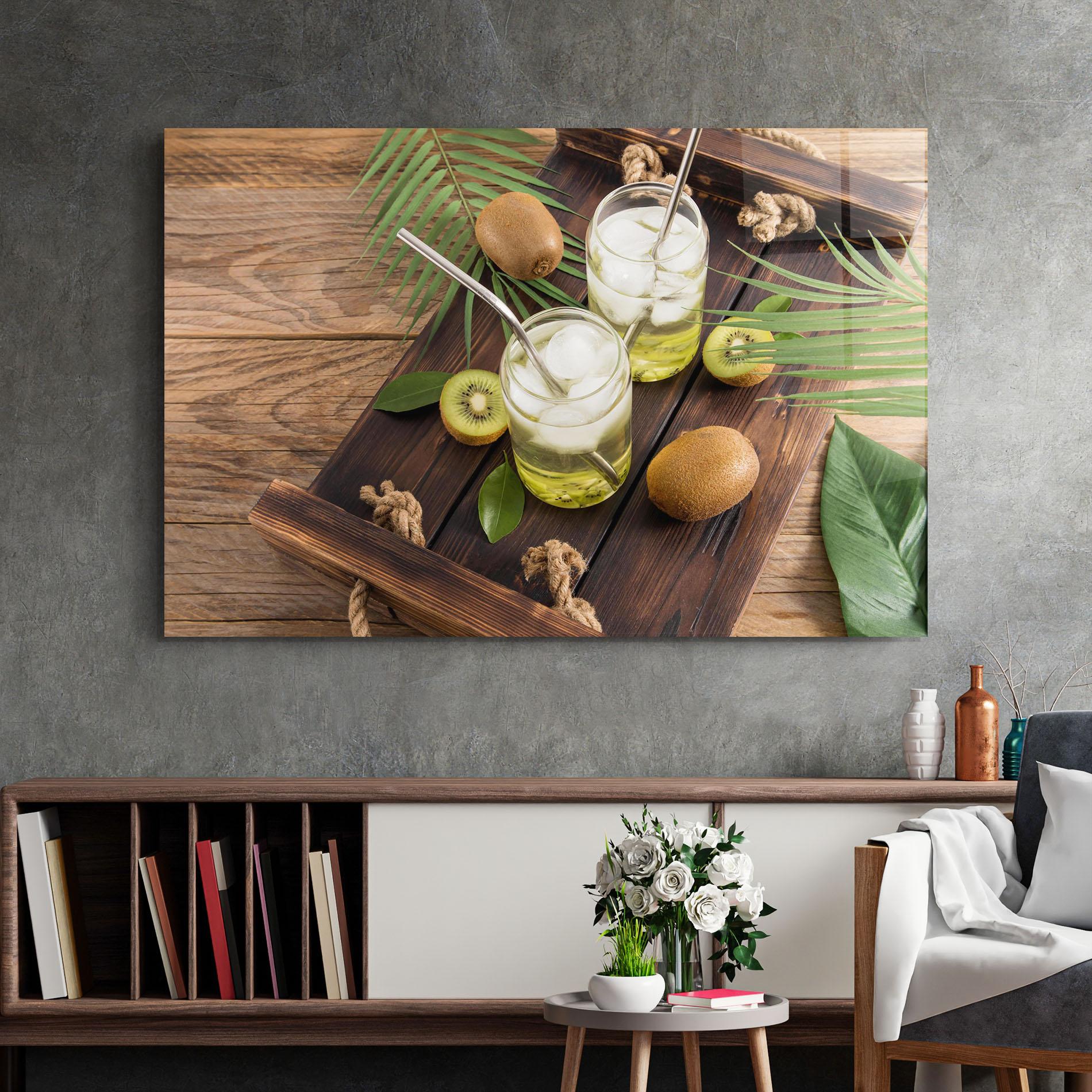 Tablou Sticla Kiwi Drinks mockup 2