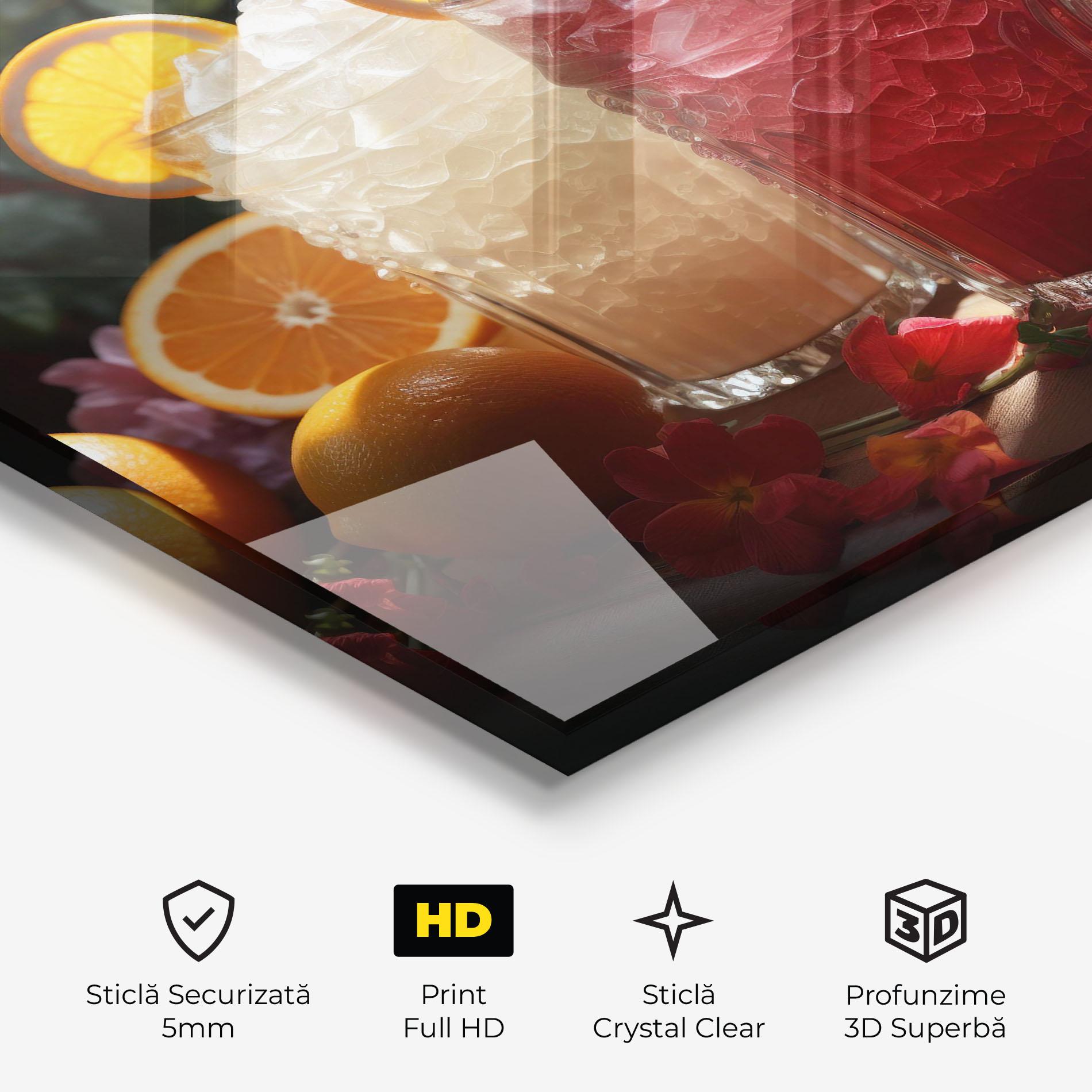Tablou Sticla Citrus Smoothie Drink mockup 3